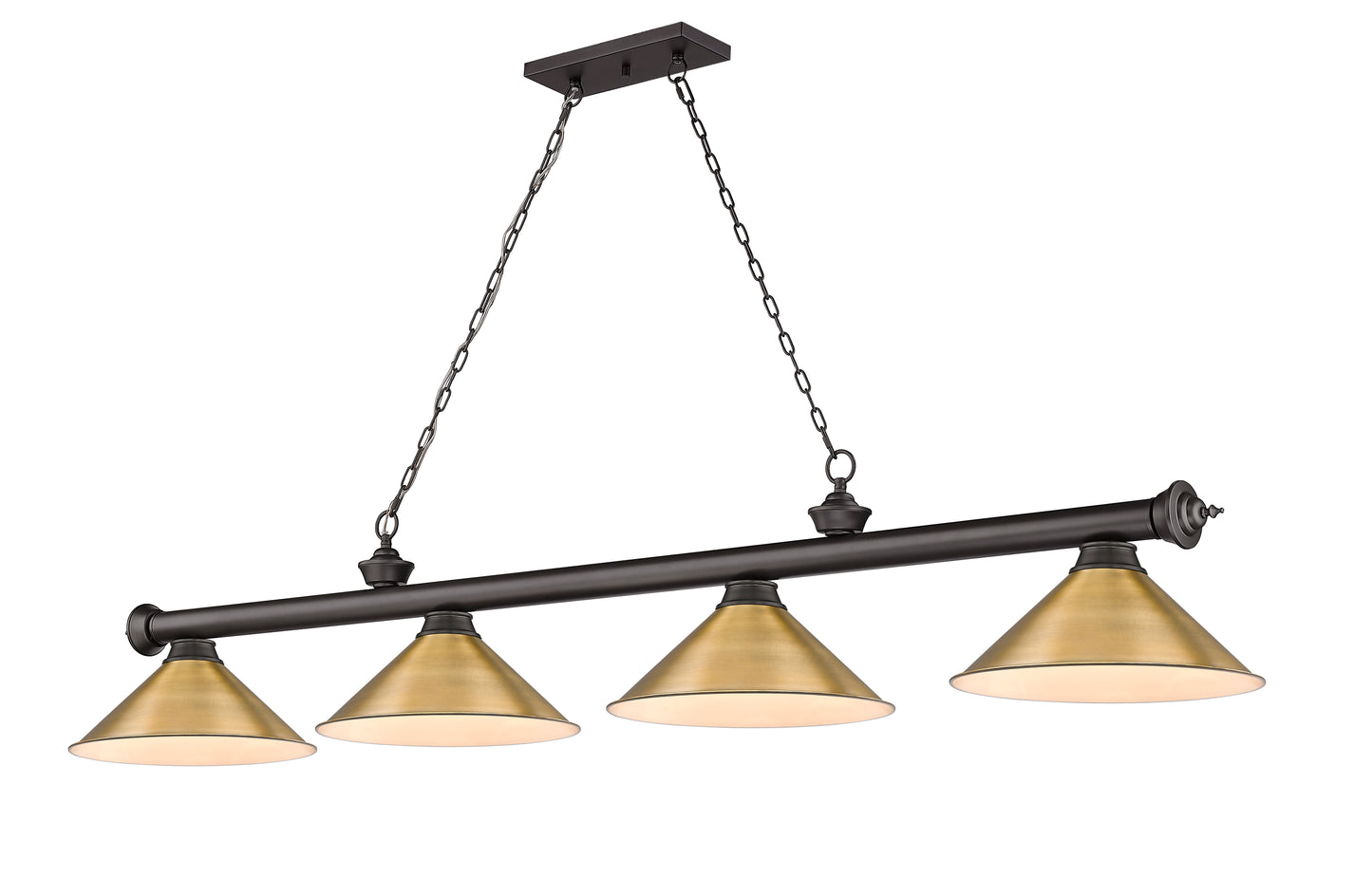 2306-4BRZ-RB15 - Cordon 4 Light 81" Billiard - Bronze
