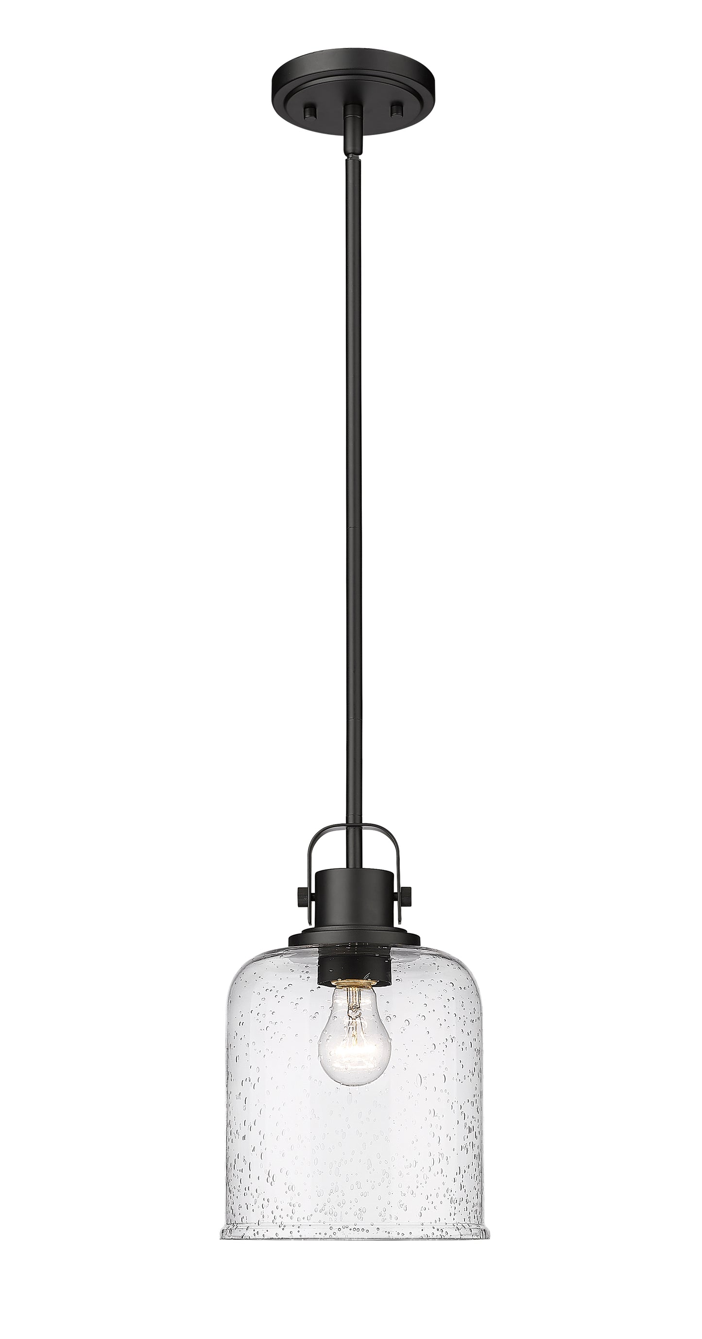 340P8-MB - Kinsley 1 Light 8" Pendant - Matte Black