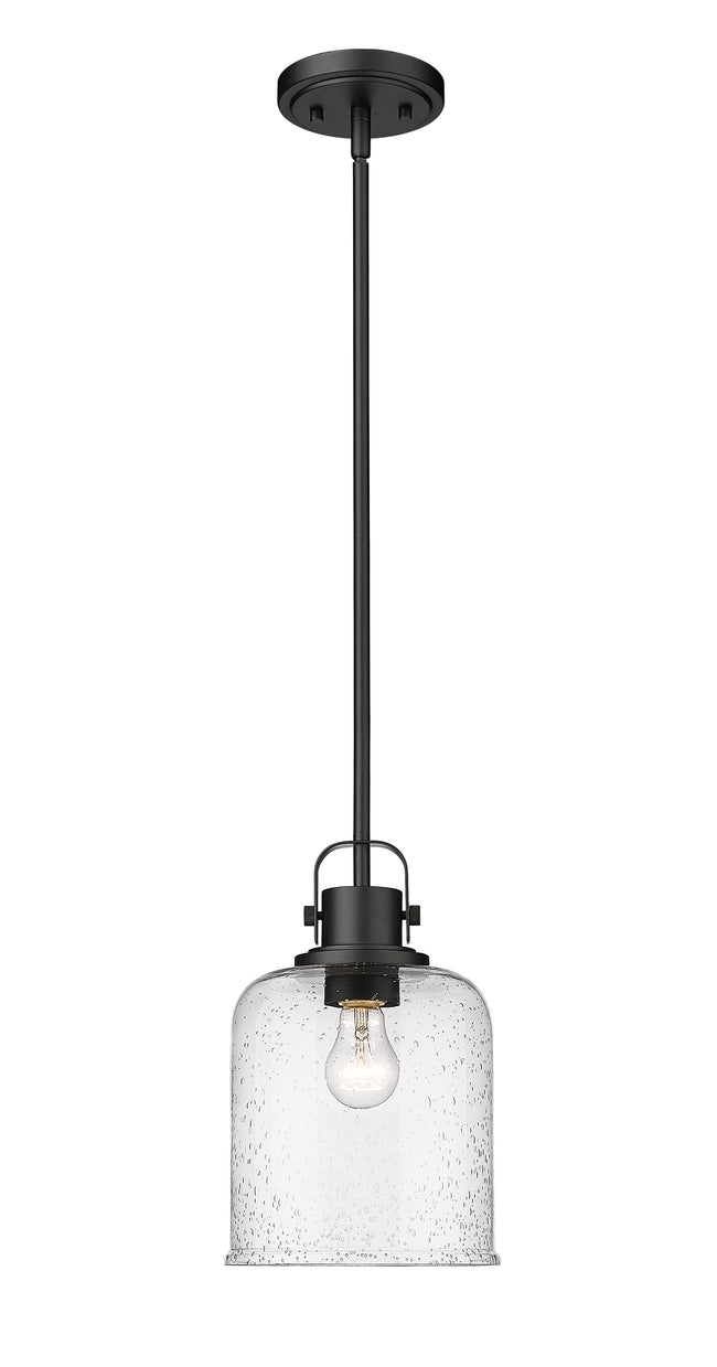 340P8-MB - Kinsley 1 Light 8" Pendant - Matte Black