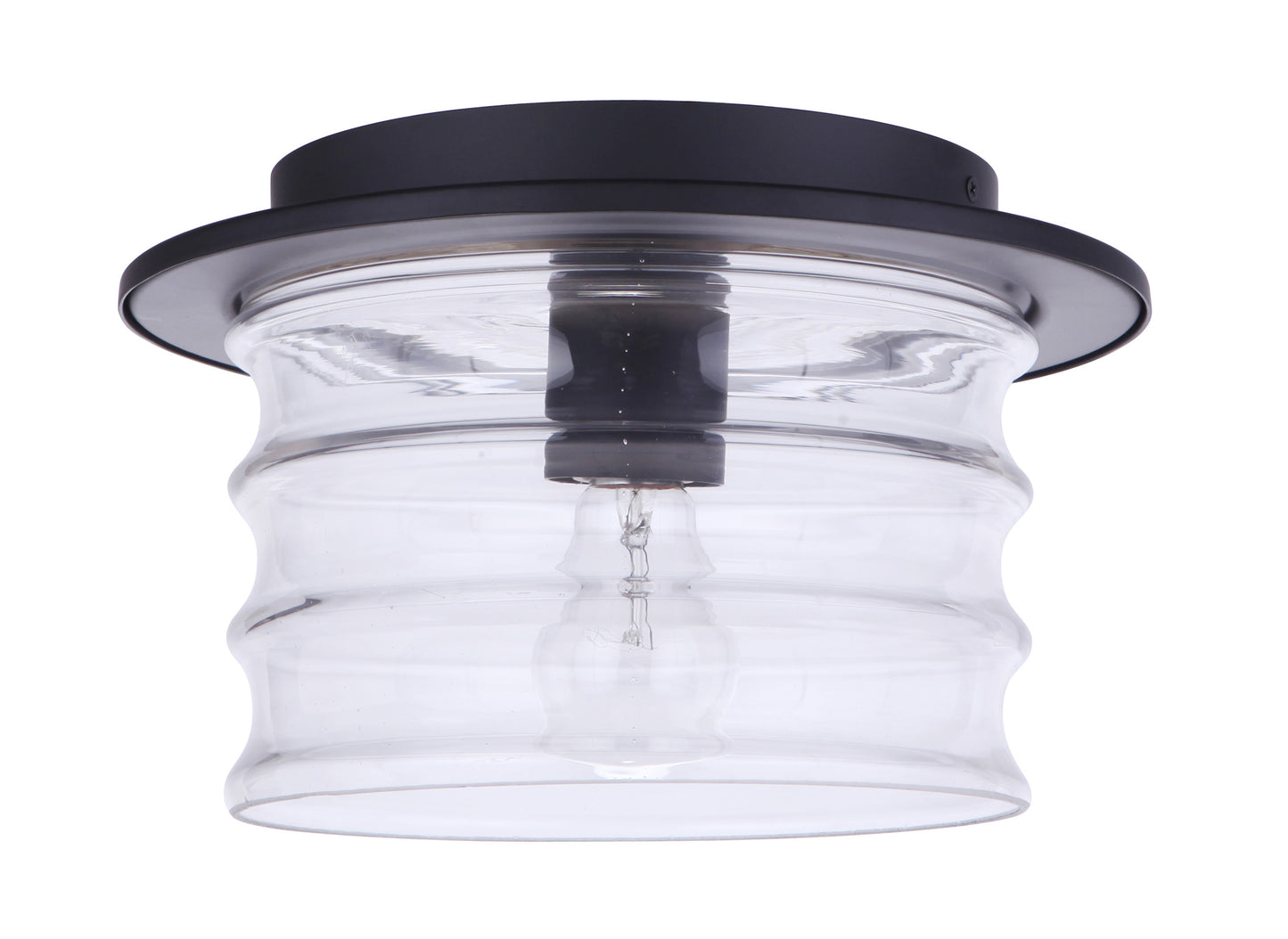ZA3637-MN - Canon 1 Light 11.38" Wide Flush Mount - Midnight
