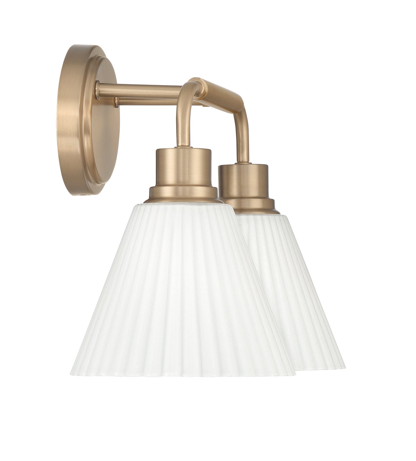62302-CPZ - Pleated II 2 Light 17" Wide Vanity Light - Premium Bronze