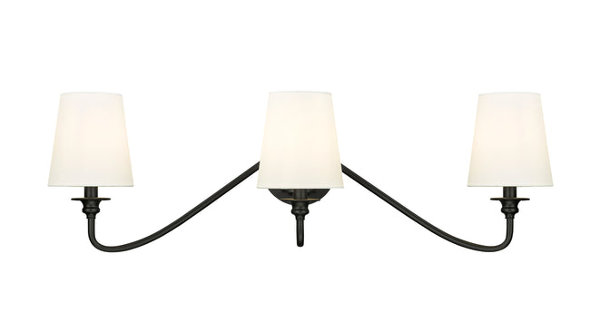 7509-3S-MB - Gianna 3 Light Wall 10" Sconce - Matte Black