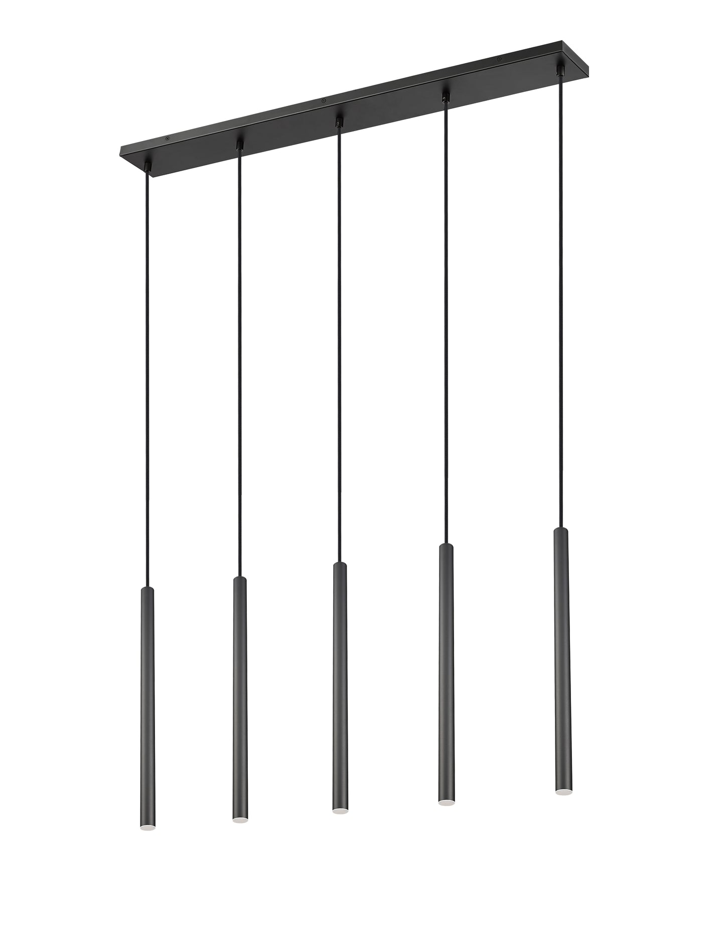919MP24-5L-MB-LED - Forest 5 Light Linear 42" Chandelier - Matte Black