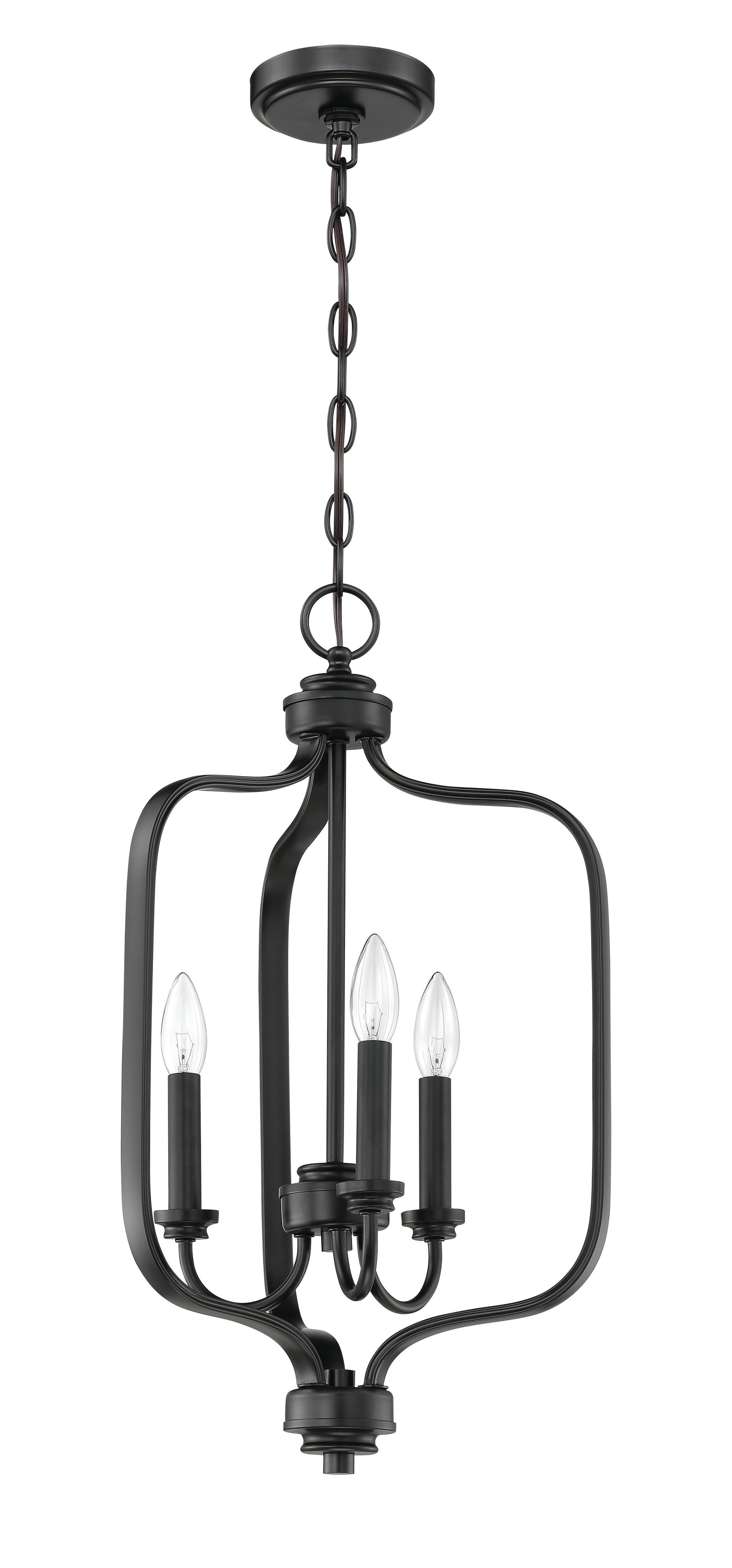 50533-FB - Bolden 3 Light 14" Wide Foyer Light - Flat Black