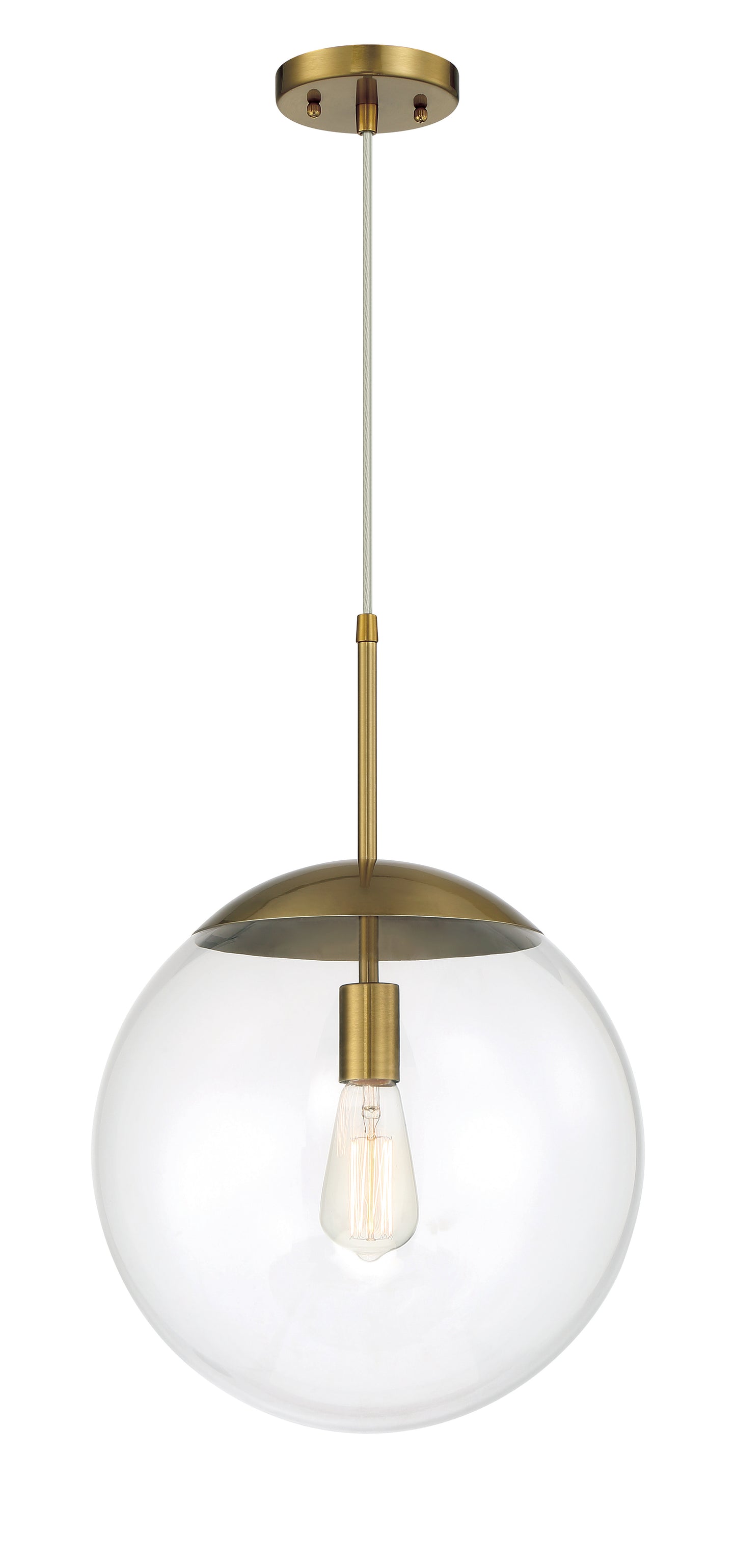 56893-SB - Gaze 1 Light 14" Wide Pendant - Satin Brass