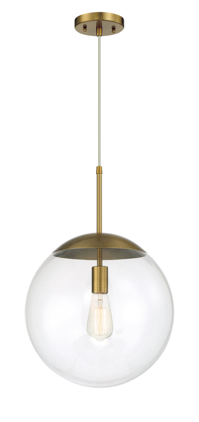 56893-SB - Gaze 1 Light 14" Wide Pendant - Satin Brass