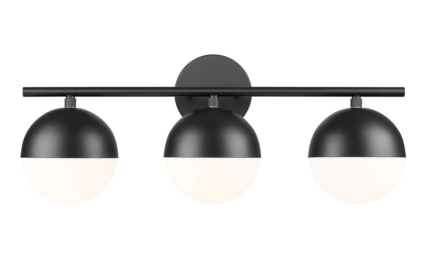 7517-3V-MB - Realm Sphere 3 Light 24" Vanity - Matte Black