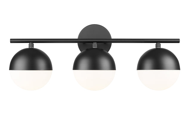 7517-3V-MB - Realm Sphere 3 Light 24" Vanity - Matte Black