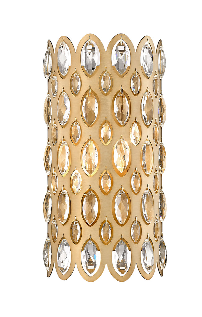822-2S-HB - Dealey 2 Light Wall 14" Sconce - Heirloom Brass