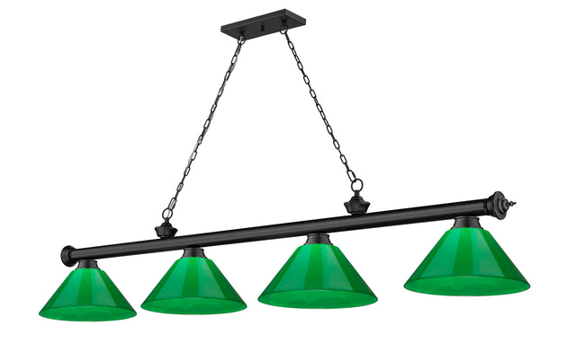 2306-4MB-PGR - Cordon 4 Light 81" Billiard - Matte Black
