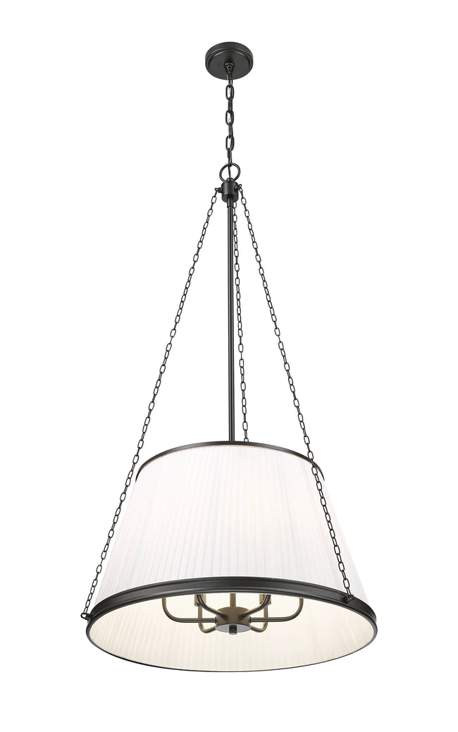 1954P24-MB - Madeline 6 Light 24" Pendant - Matte Black