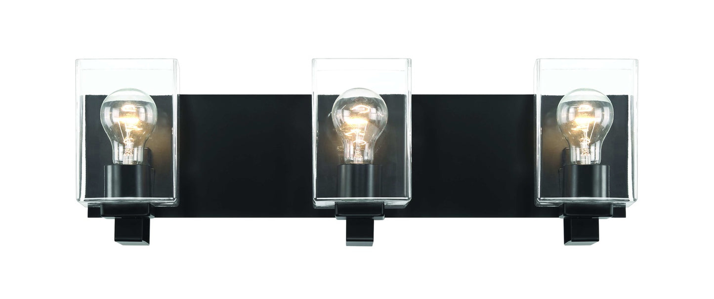 18524FB3 - McClane 3 Light 24" Wide Vanity Light - Flat Black