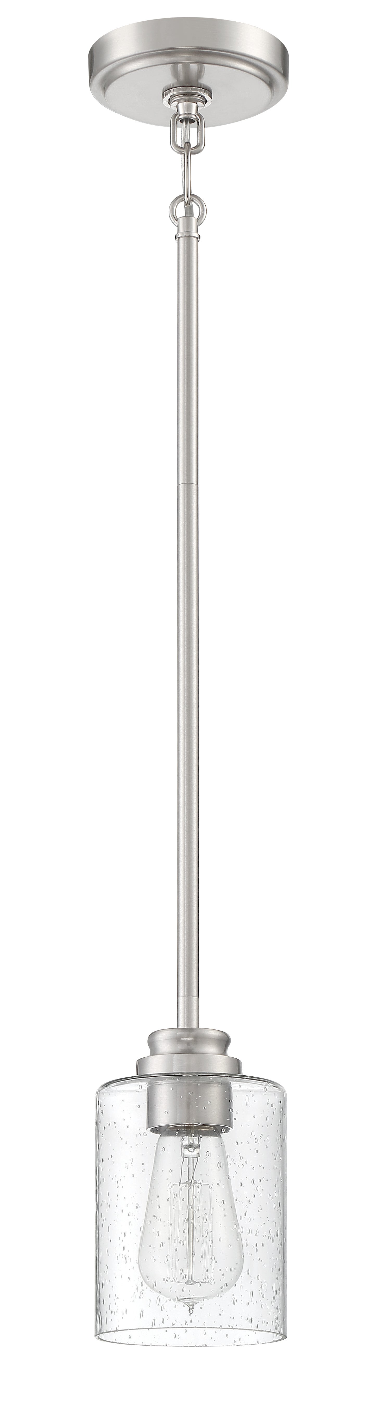 50591-BNK - Bolden 1 Light 5" Wide Mini Pendant - Brushed Nickel