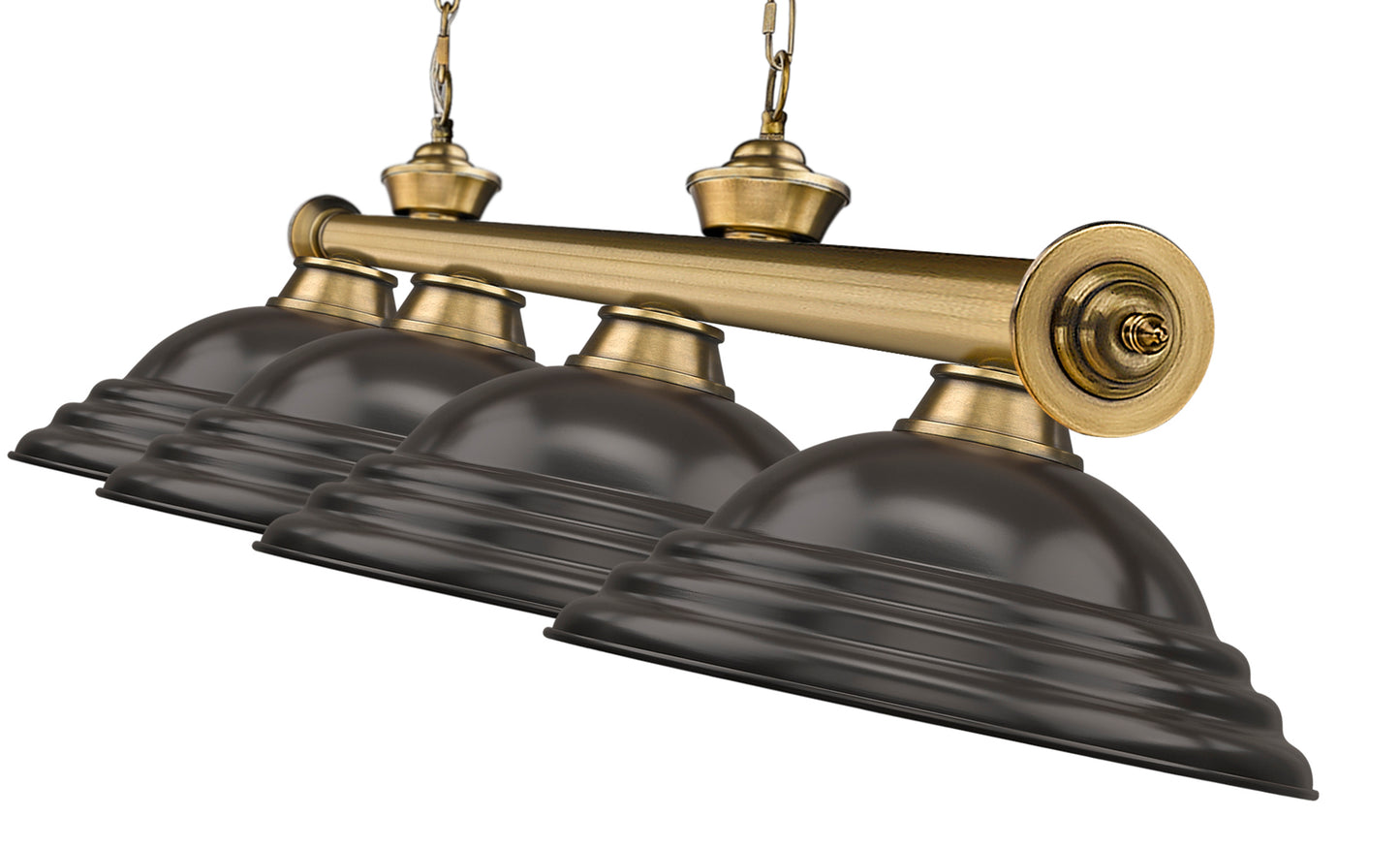 2306-4RB-SBRZ - Cordon 4 Light 82" Billiard - Rubbed Brass