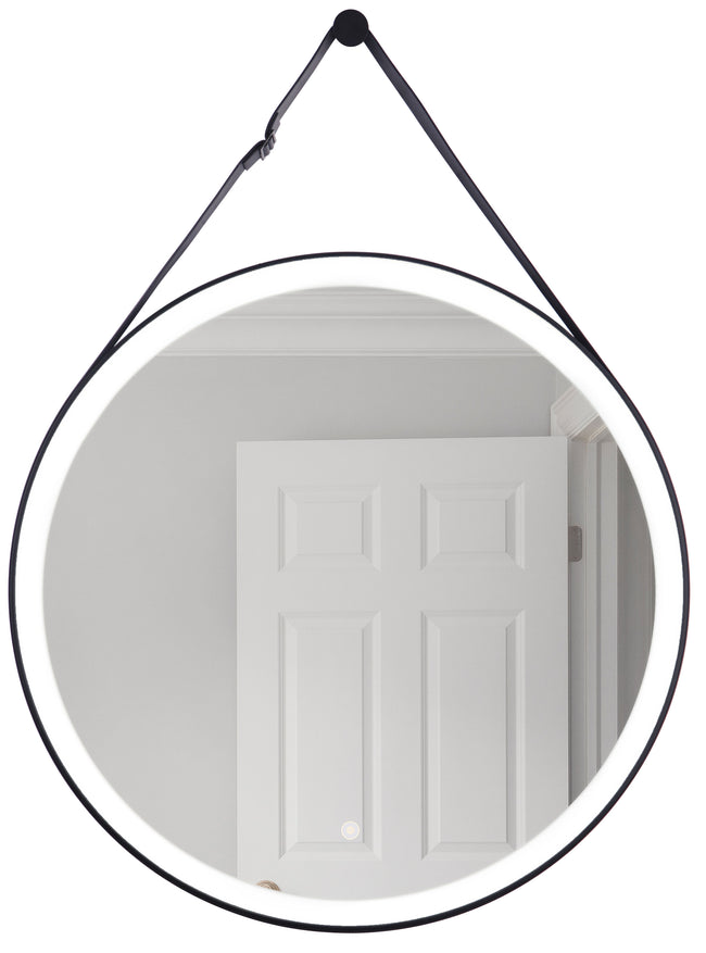 MIR105-FB - 1 Light 30" Wide Framed,LED Mirror - Flat Black