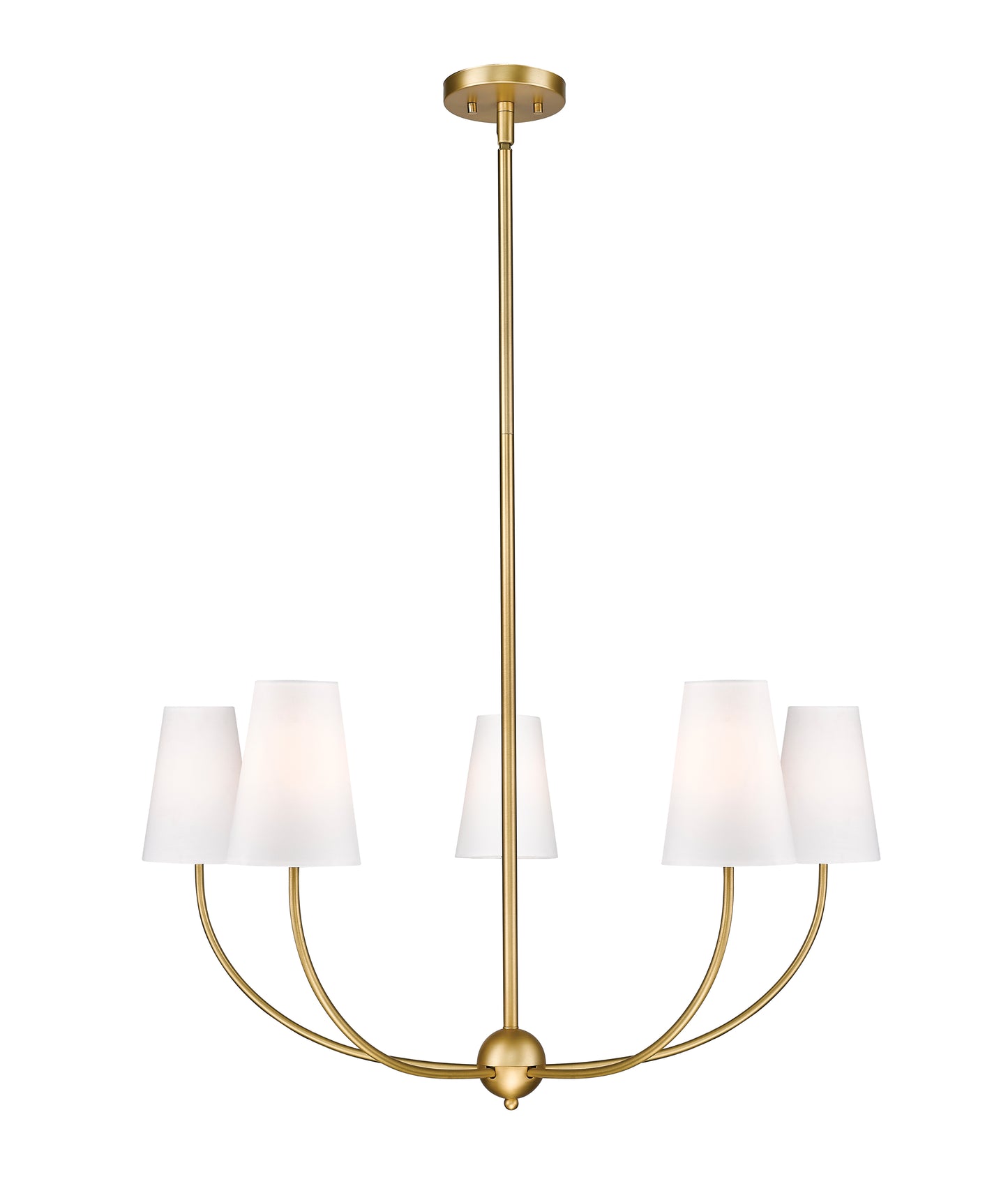 3040-32RB - Shannon 5 Light 32" Chandelier - Rubbed Brass