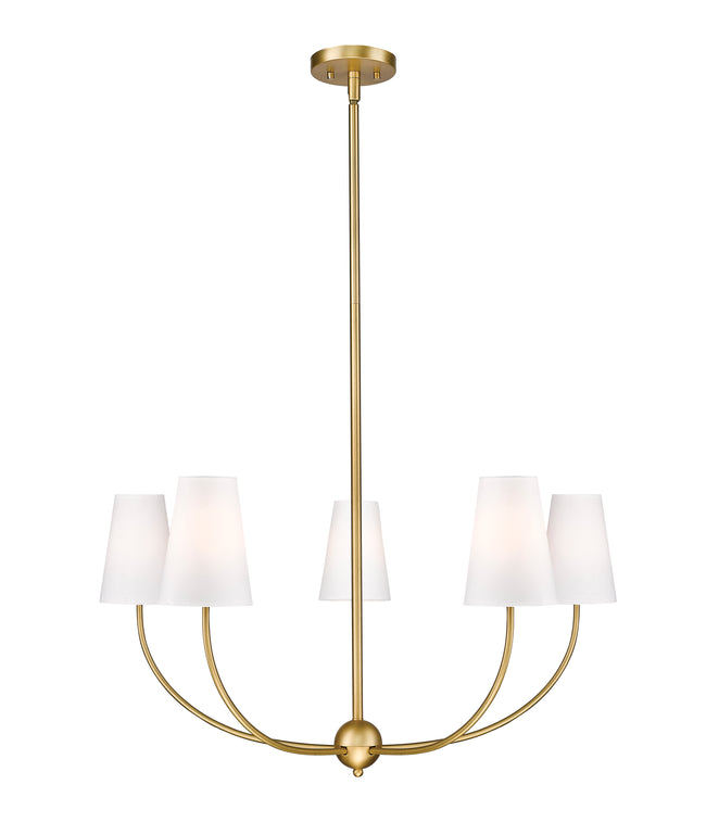 3040-32RB - Shannon 5 Light 32" Chandelier - Rubbed Brass