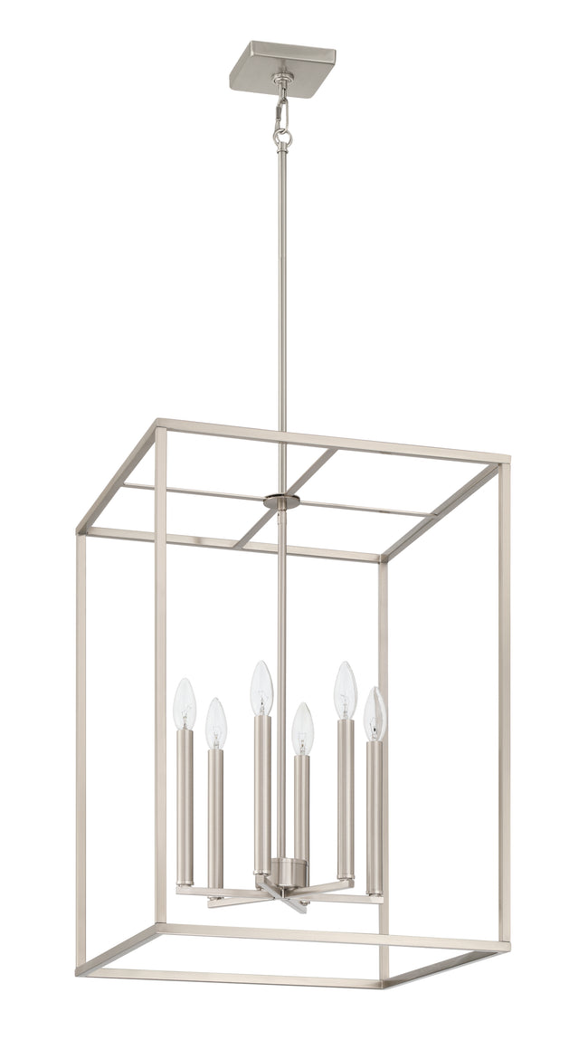 60636-BNK - Signature Foyer 6 Light 18" Wide Foyer Light - Brushed Nickel