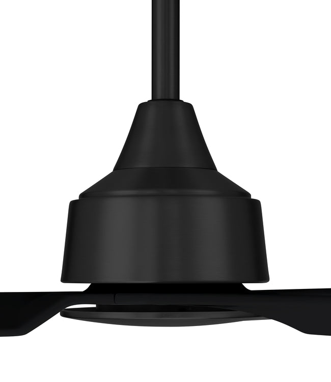 CHM52FB3 - Charming 52" 3-Blade Indoor/Outdoor Damp Rated Ceiling Fan 52" 3 Blade Indoor Outdoor Ceiling Fan with Light Kit - Flat Black