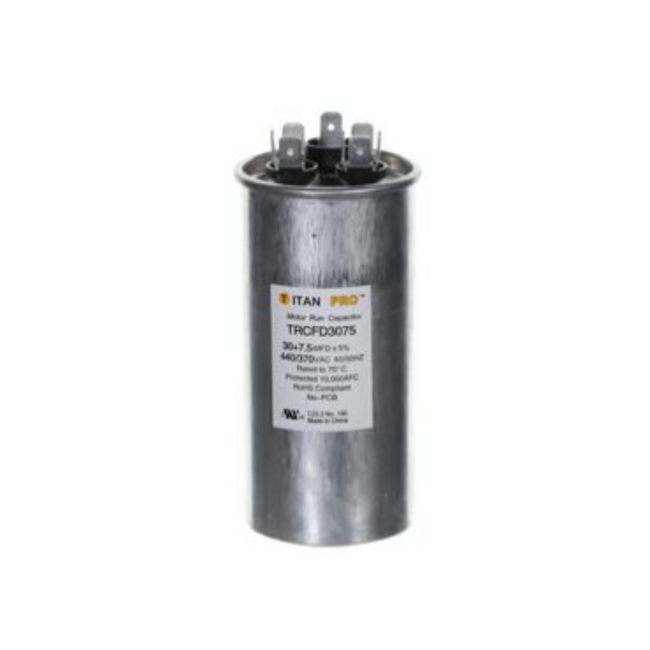 TRCFD3075 - TITAN PRO CAPACITOR 30+7.5 MFD 440/370V ROUND