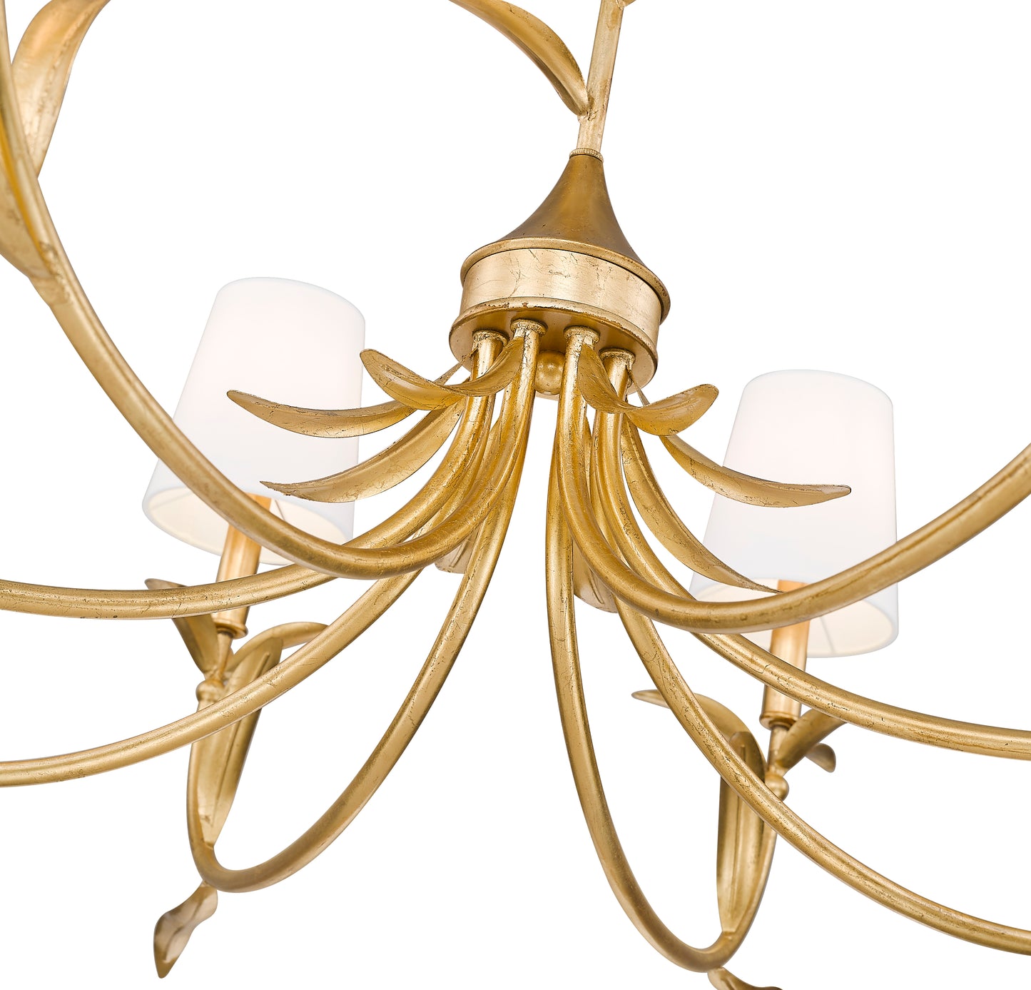 830-42GLF - Aslin 8 Light 42" Chandelier - Gold Leaf