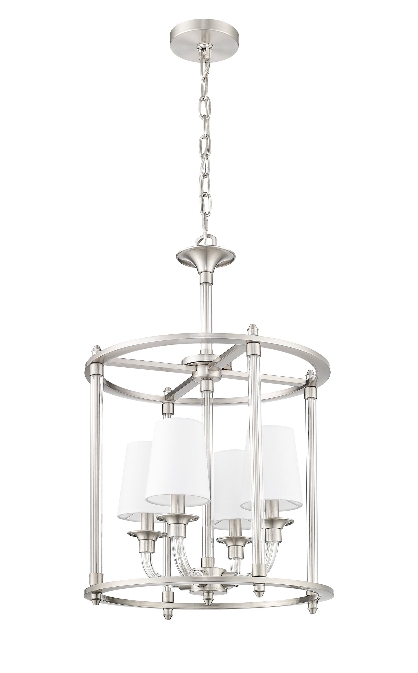 1950-4C-BN - Katerina 4 Light 16" Chandelier - Brushed Nickel