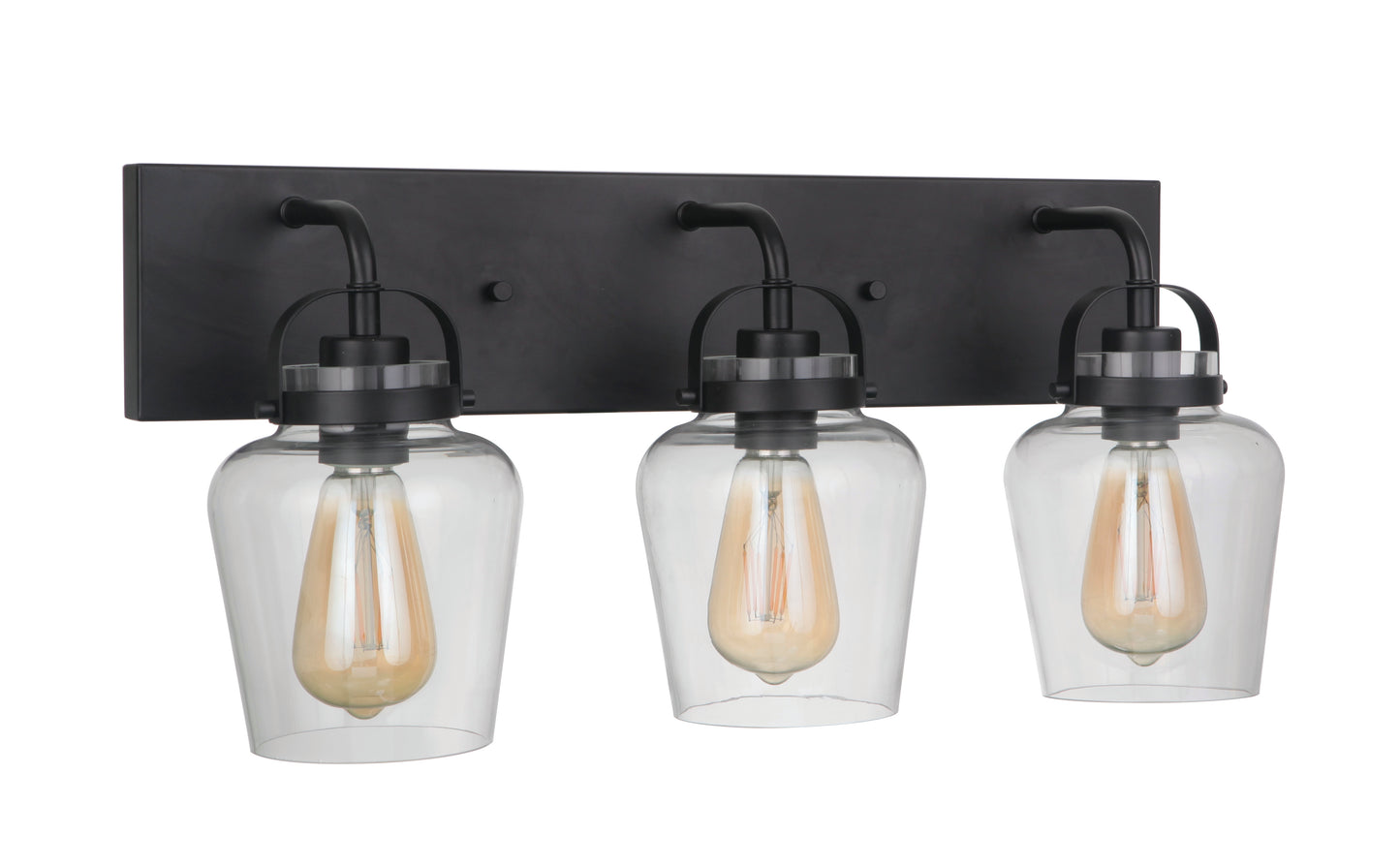53503-FB - Trystan 3 Light 22" Wide Vanity Light - Flat Black