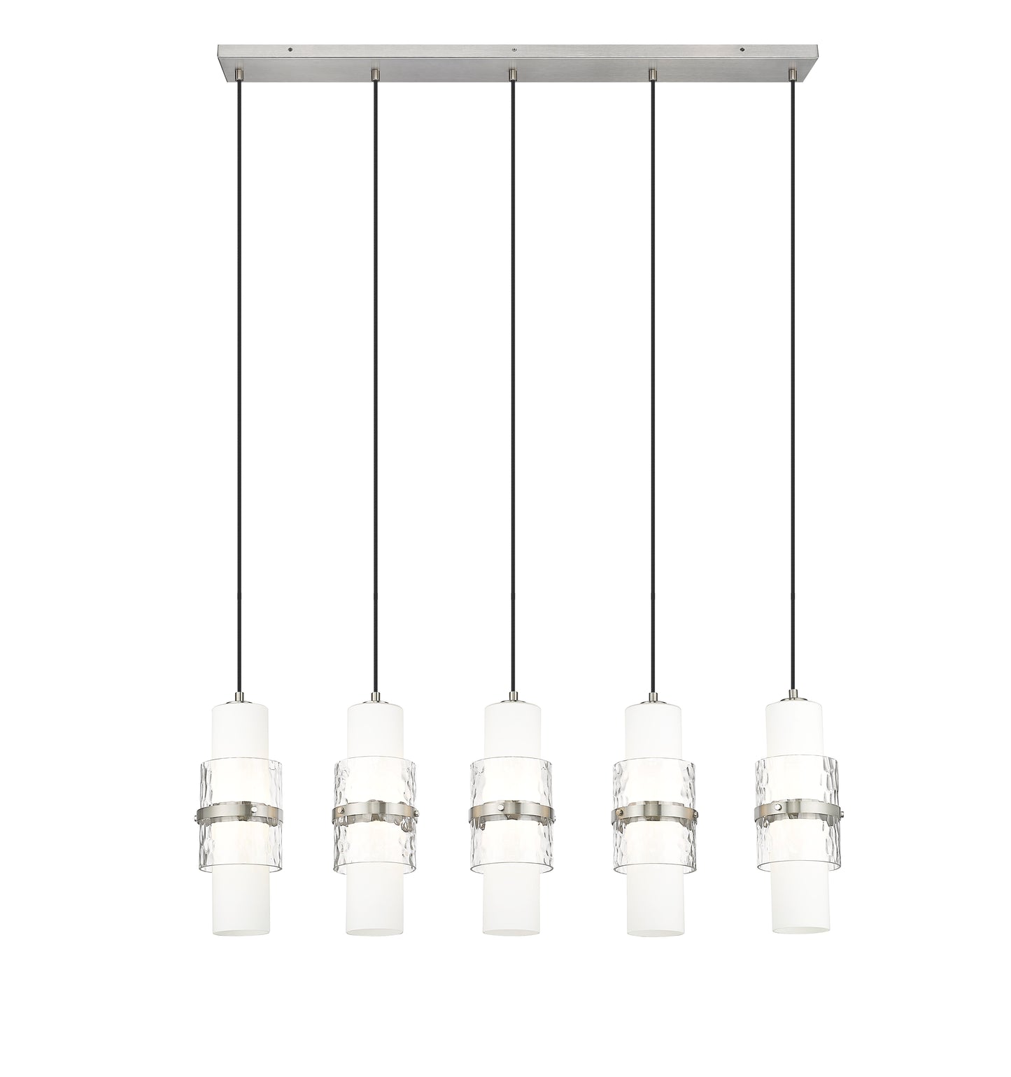 1946P-5L-BN - Cayden 5 Light Linear 42" Chandelier - Brushed Nickel