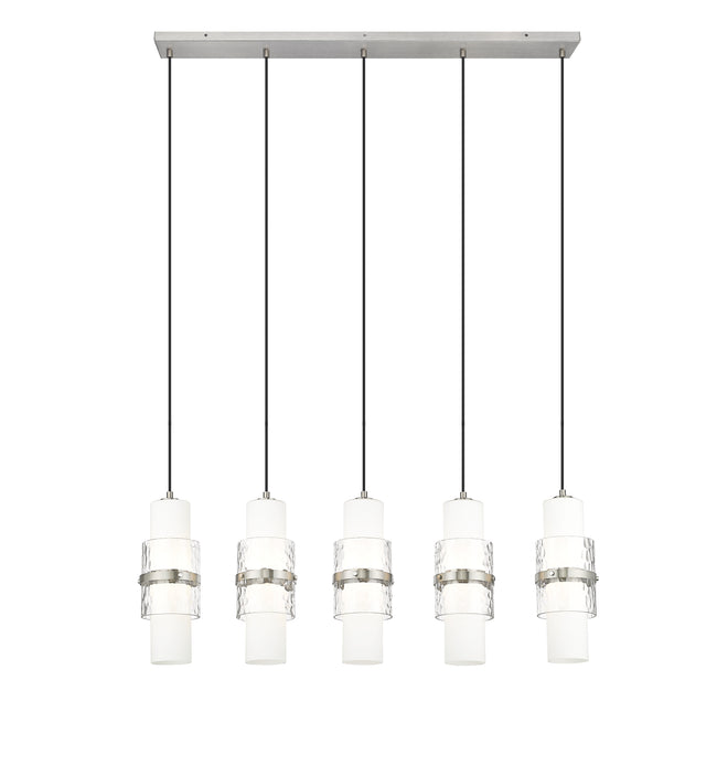 1946P-5L-BN - Cayden 5 Light Linear 42" Chandelier - Brushed Nickel