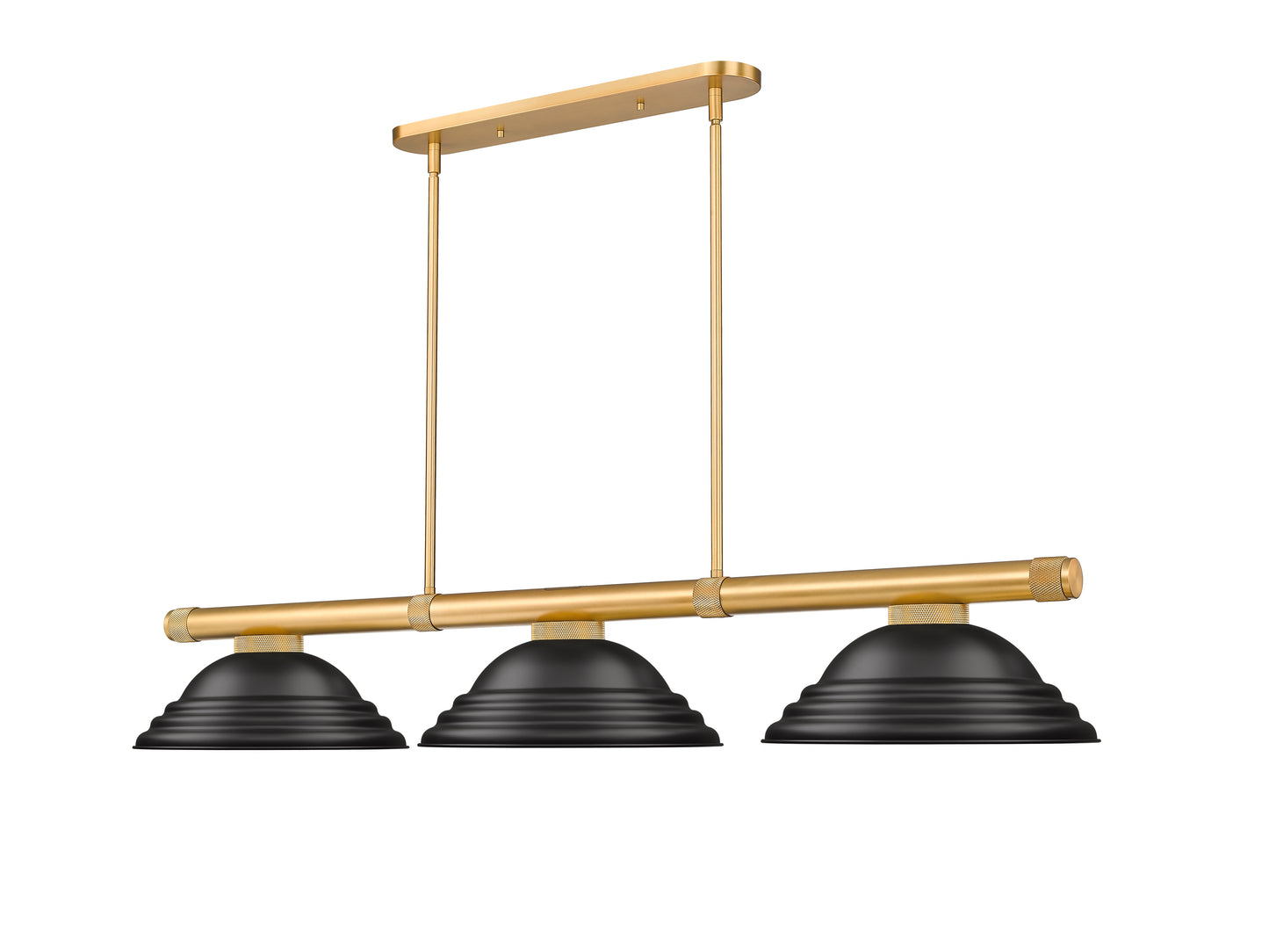 3050-3RB-SMB - Vanguard 3 Light 59" Billiard - Rubbed Brass
