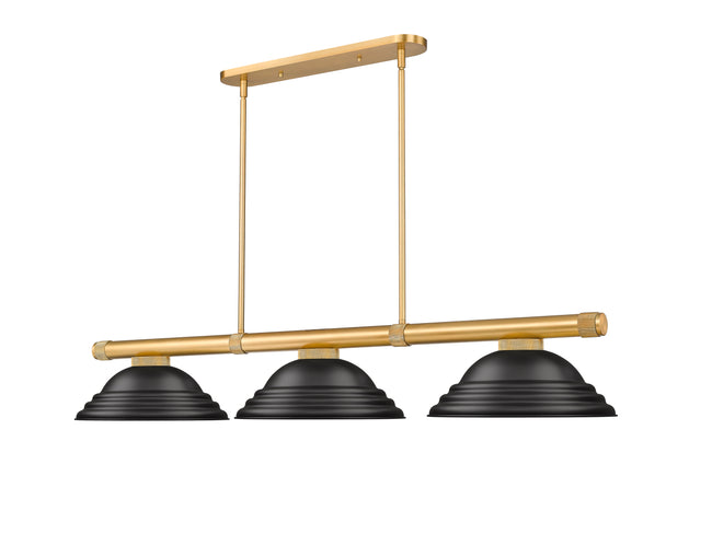3050-3RB-SMB - Vanguard 3 Light 59" Billiard - Rubbed Brass