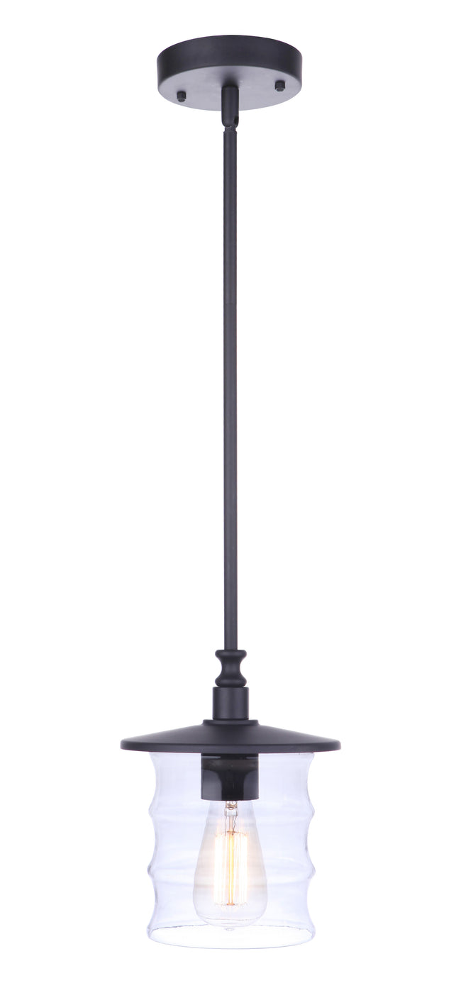 ZA3611-MN - Canon 1 Light 7.5" Wide Outdoor Pendant - Midnight