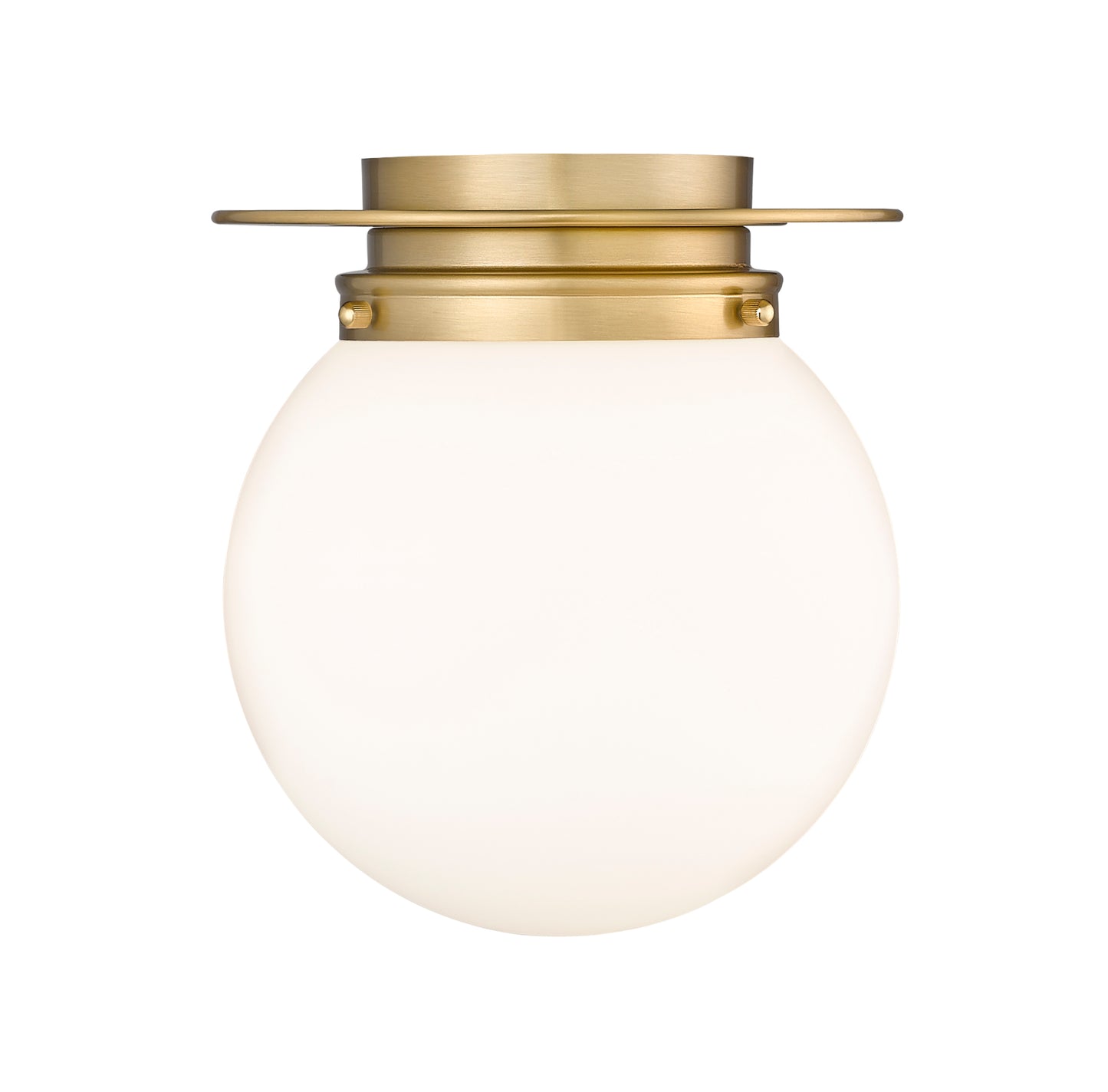 7505F9-HBR - Calhoun 1 Light Flush 9" Mount - Heritage Brass
