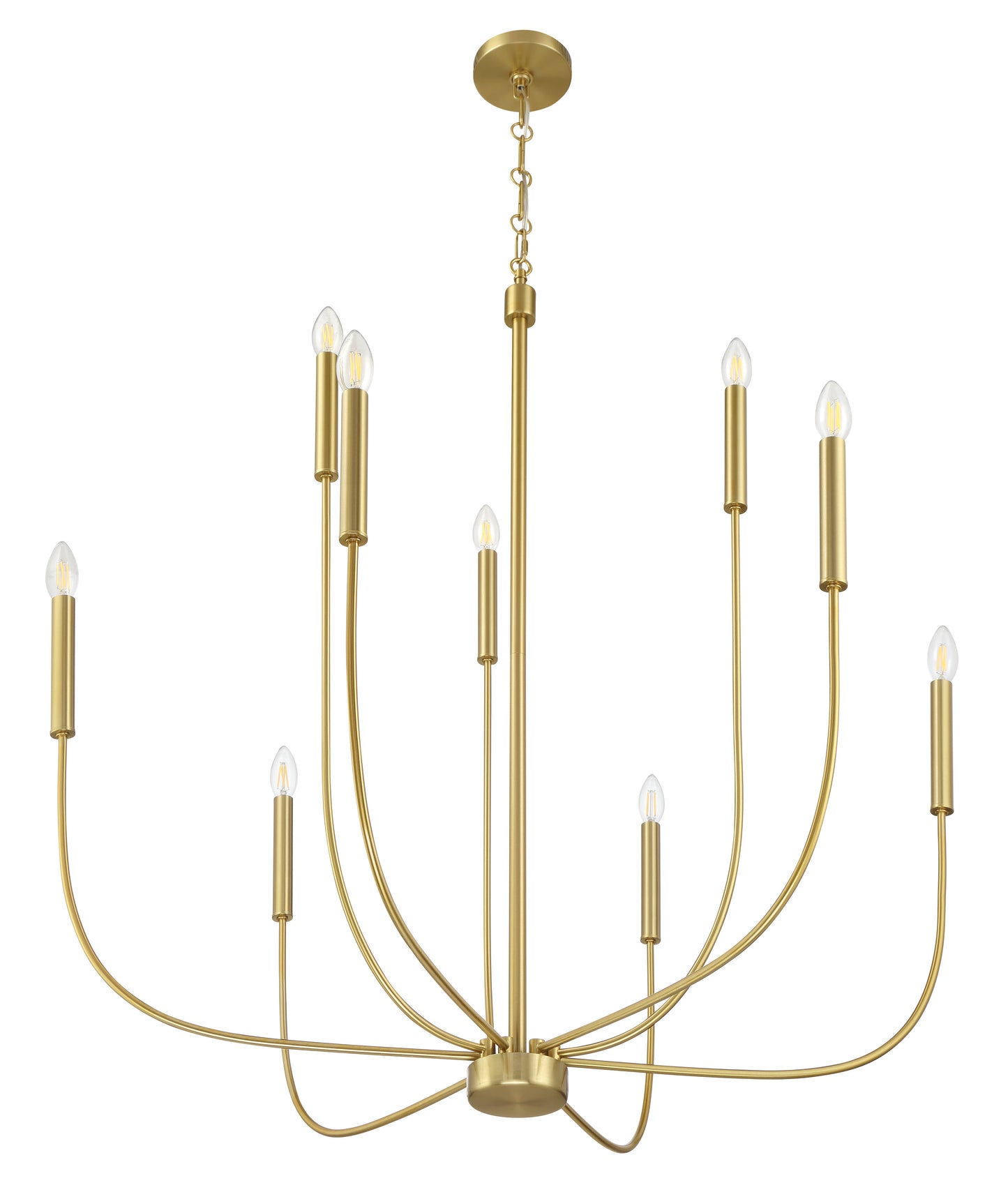 59829-SB - Traci 9 Light 37" Wide Chandelier - Satin Brass
