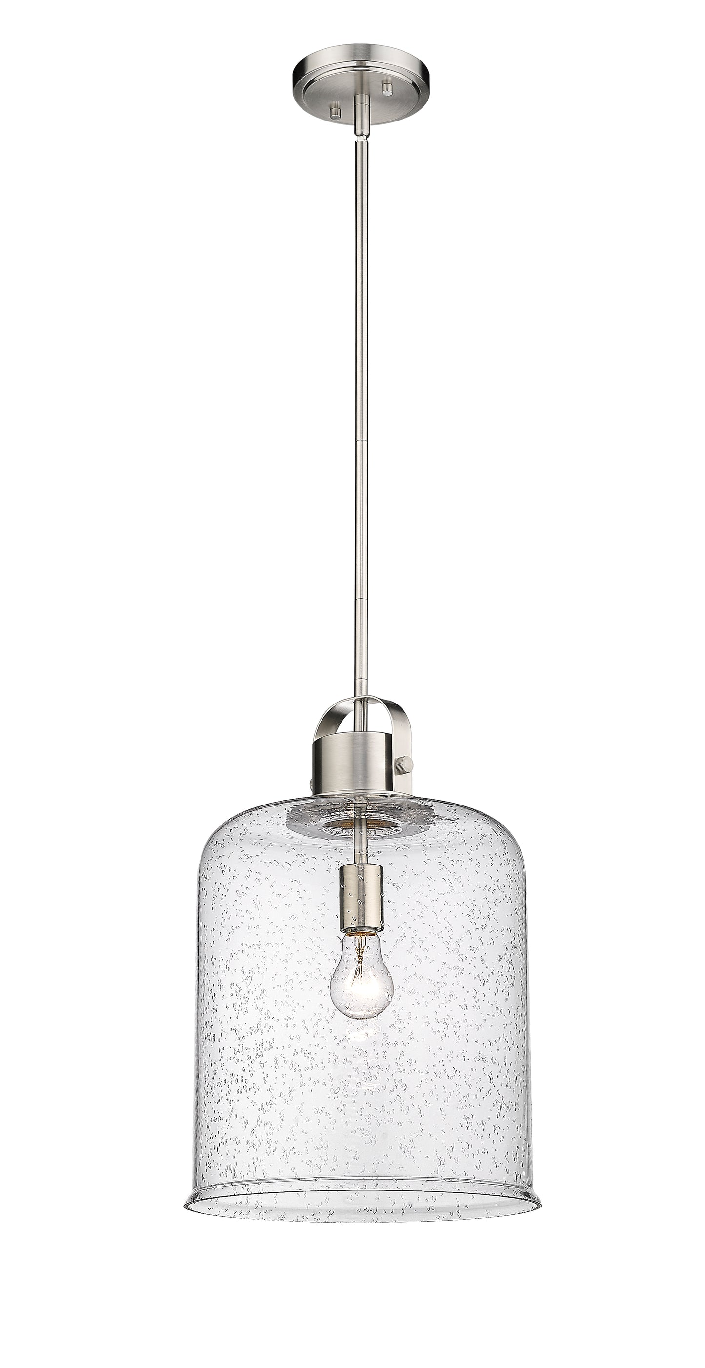 340P12-BN - Kinsley 1 Light 12" Pendant - Brushed Nickel
