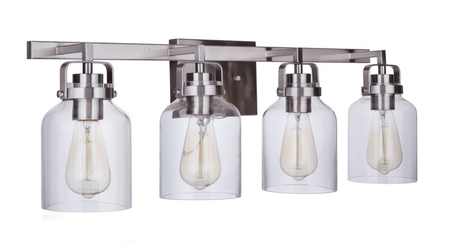 53604-BNK - Foxwood 4 Light 29" Wide Vanity Light - Brushed Nickel