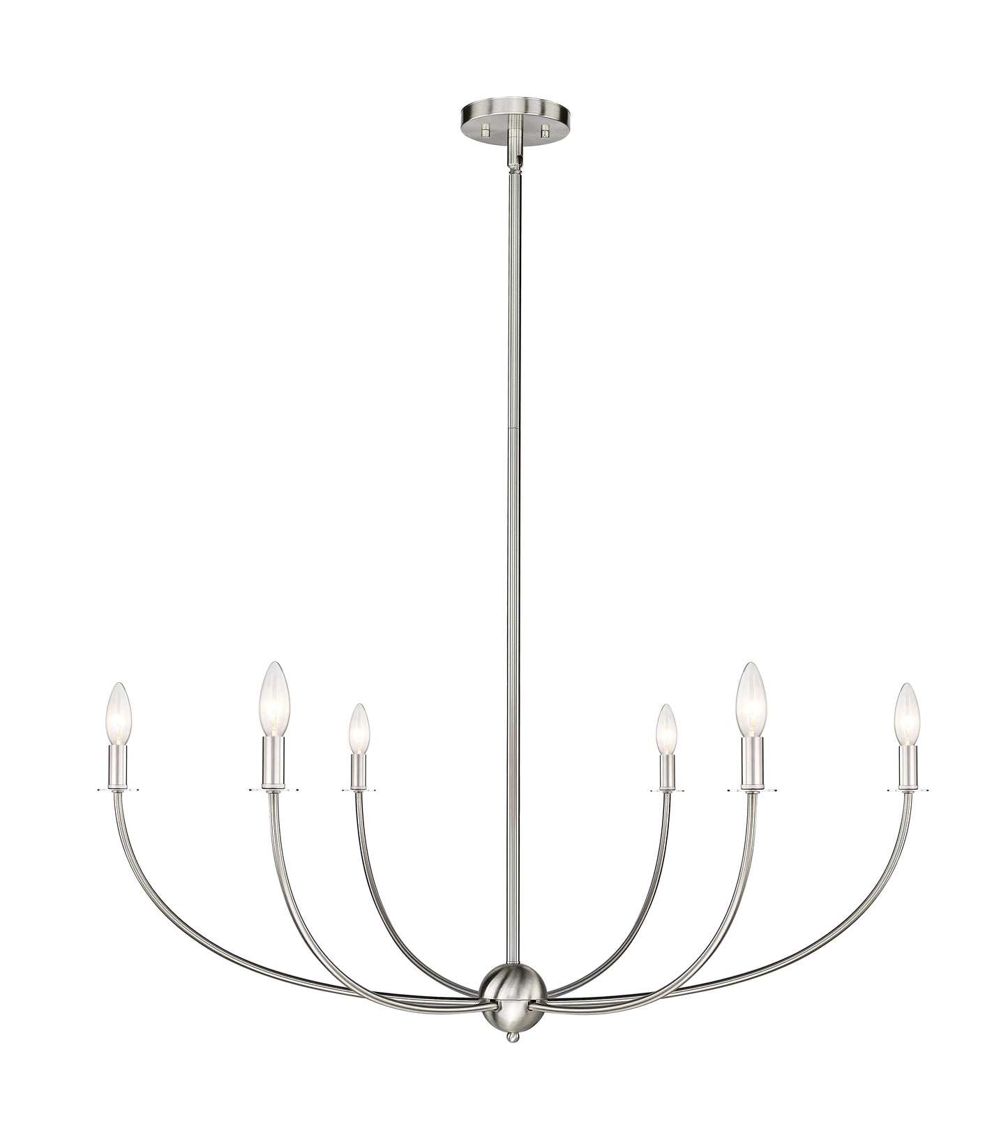 3040-42BN - Shannon 6 Light 42" Chandelier - Brushed Nickel