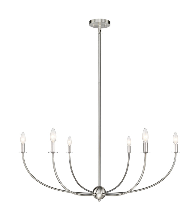 3040-42BN - Shannon 6 Light 42" Chandelier - Brushed Nickel