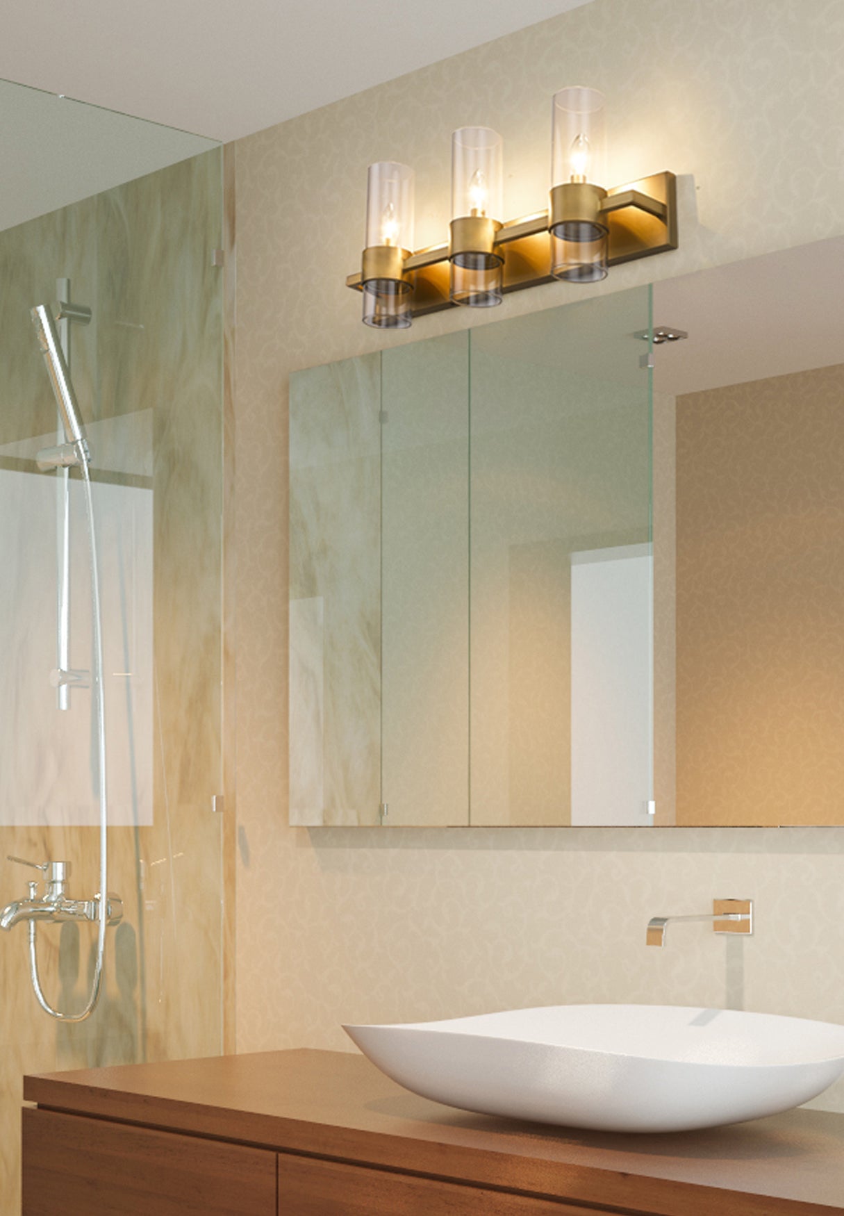 343-3V-RB - Lawson 3 Light 25" Vanity - Rubbed Brass