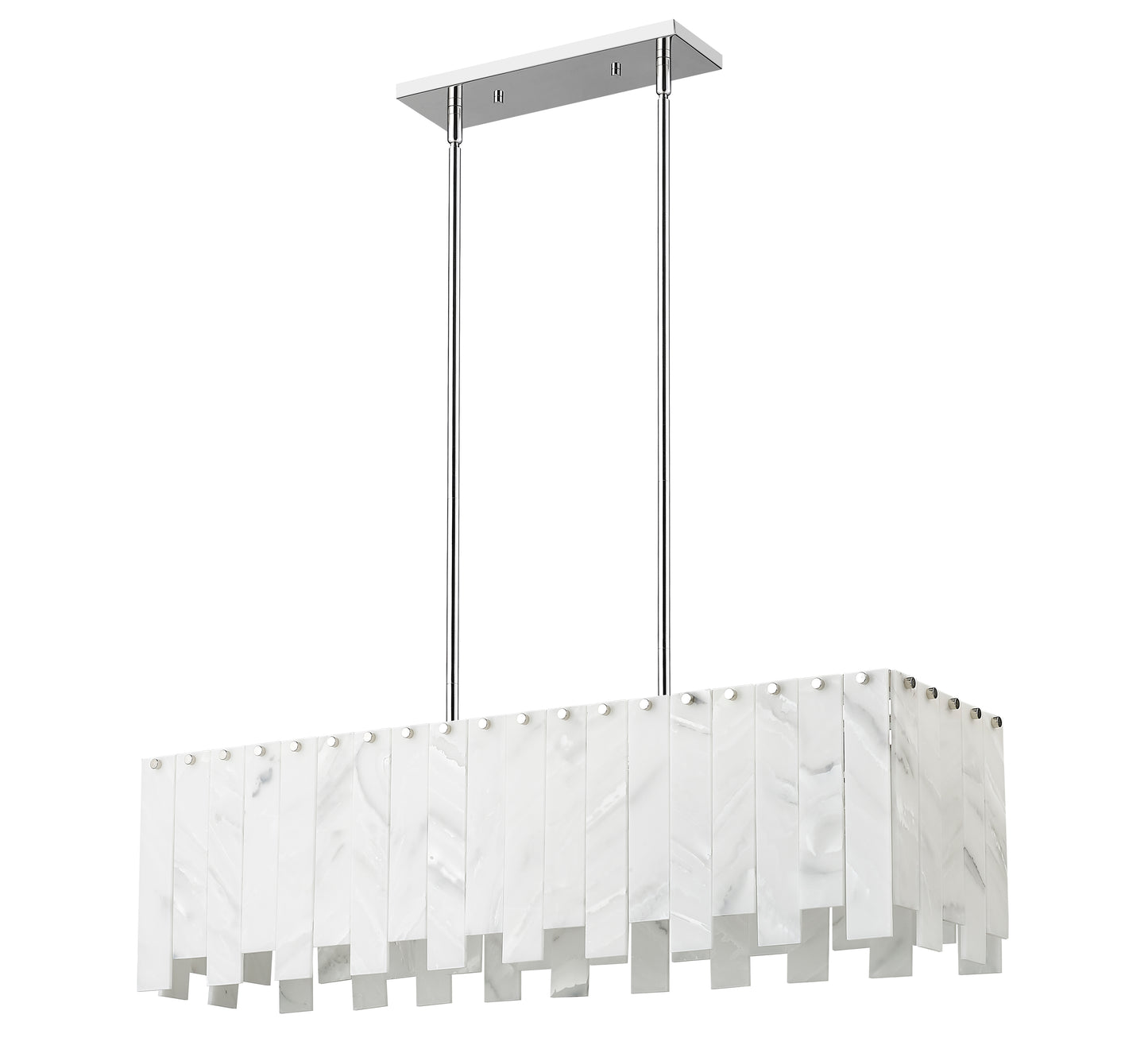 345-40L-PN - Viviana 5 Light Linear 41" Chandelier - Polished Nickel