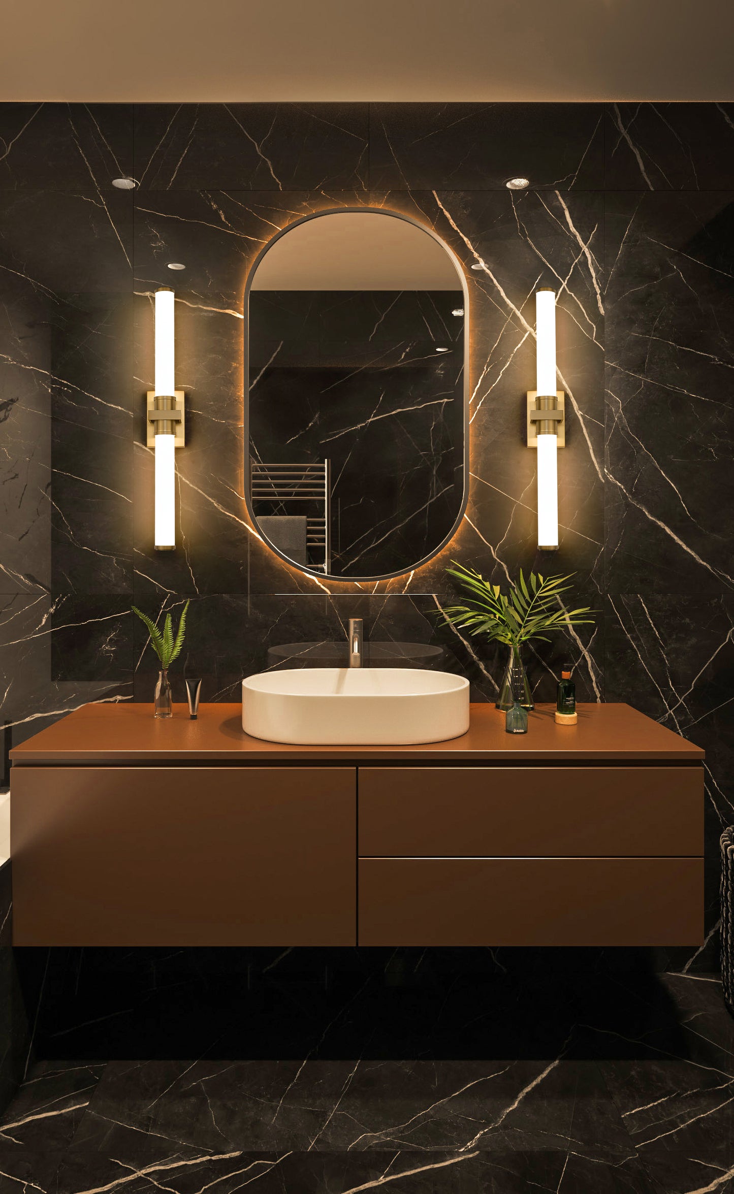 1019-32W-MGLD-LED - Idris 1 Light 32" Vanity - Modern Gold
