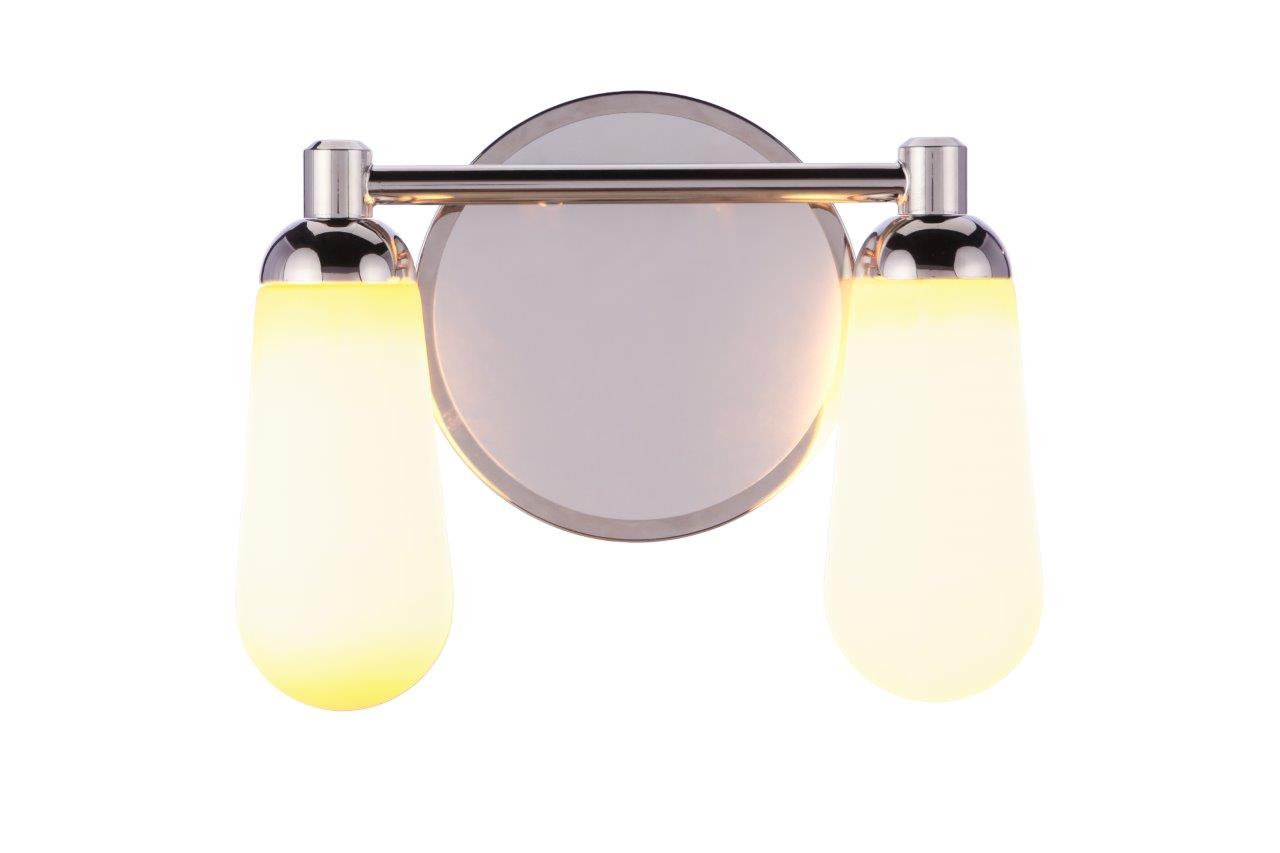 13112BNKPLN2 - Riggs 2 Light 12.38" Wide Vanity Light - Brushed Polished Nickel / Polished Nickel