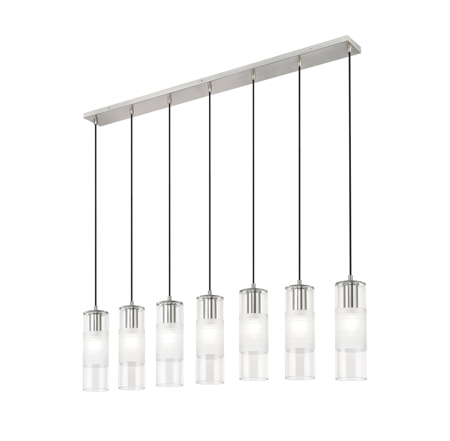 824P-7L-BN - Alton 7 Light Linear 54" Chandelier - Brushed Nickel