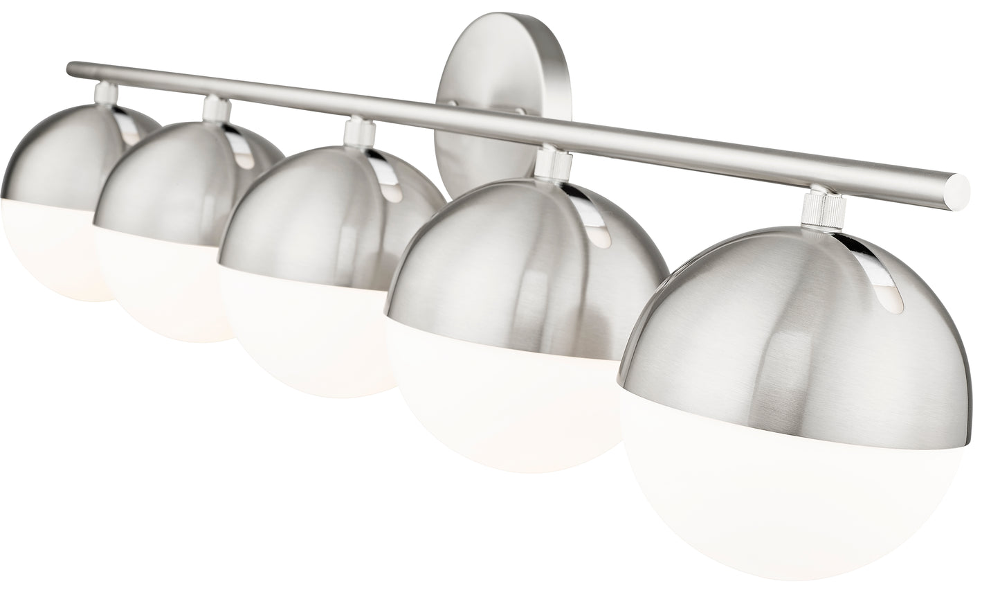 7517-5V-BN - Realm Sphere 5 Light 40" Vanity - Brushed Nickel