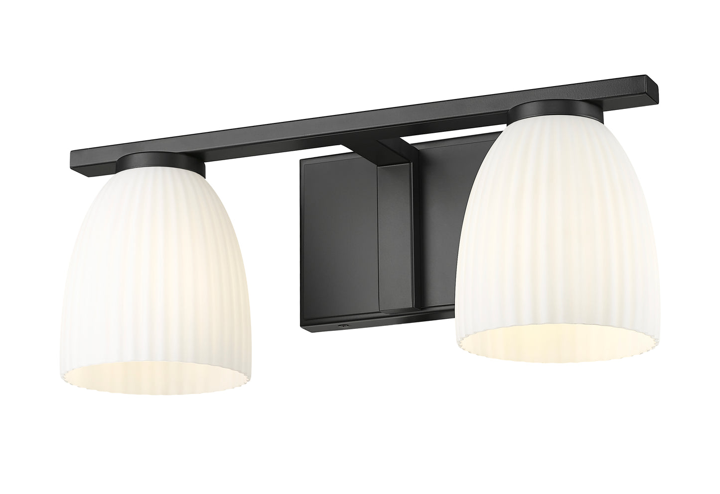 7518-2V-MB - Naya 2 Light 16" Vanity - Matte Black
