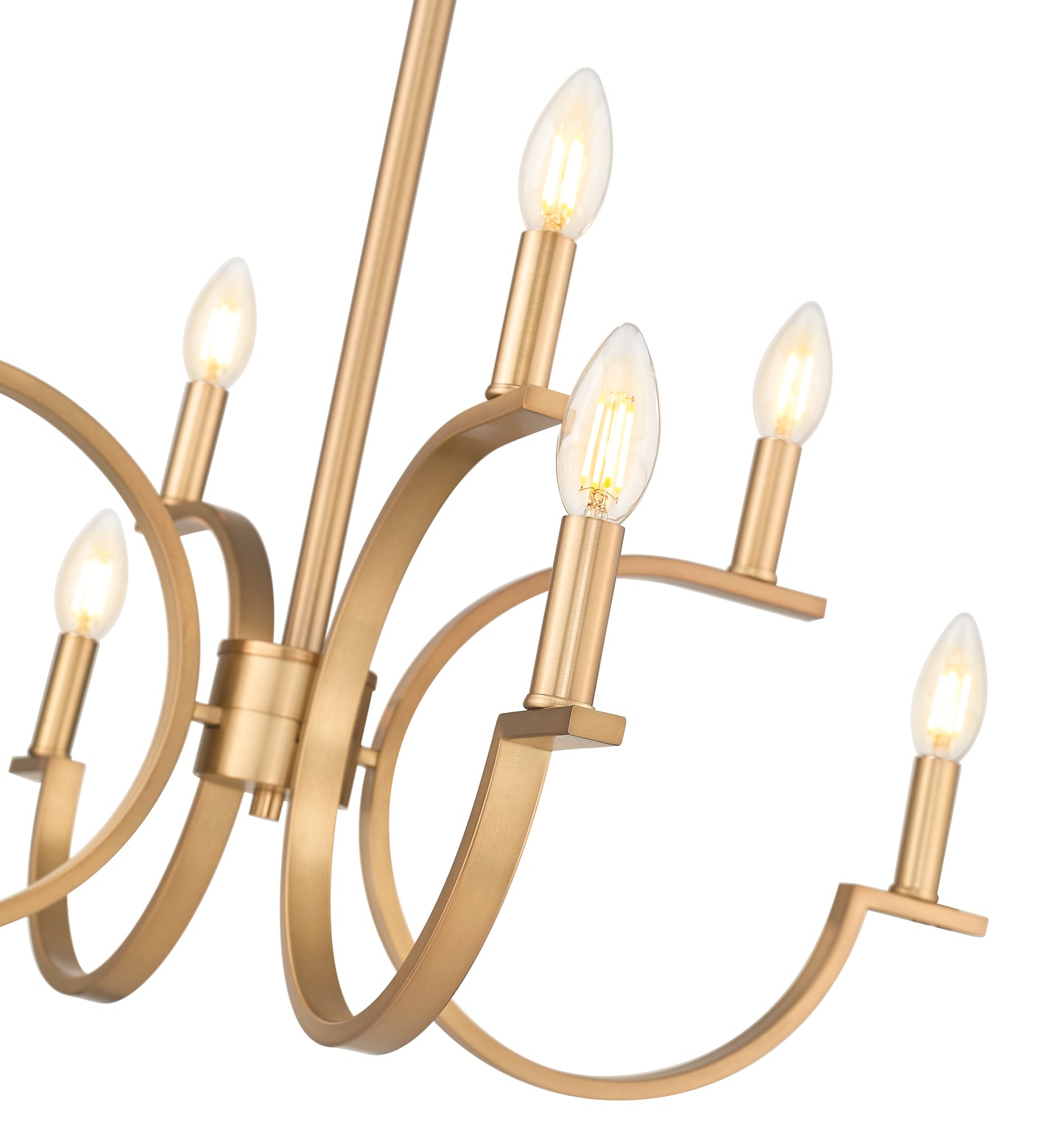 2016-8MGLD - Cordelia 8 Light 29" Chandelier - Modern Gold