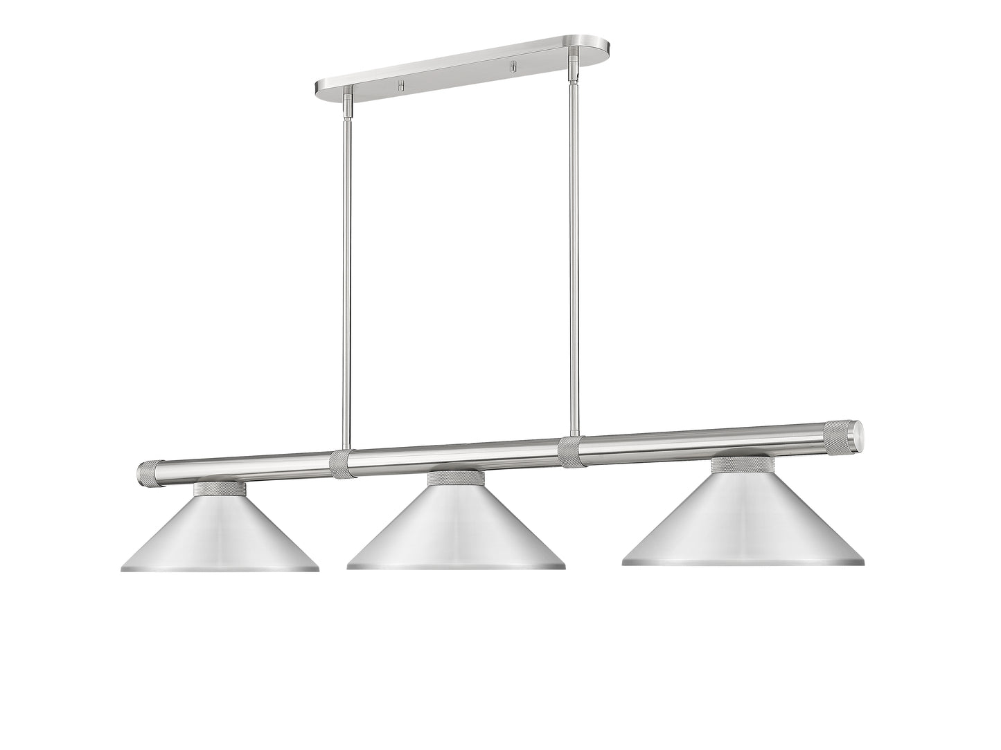 3050-3BN-MBN - Vanguard 3 Light 58" Billiard - Brushed Nickel