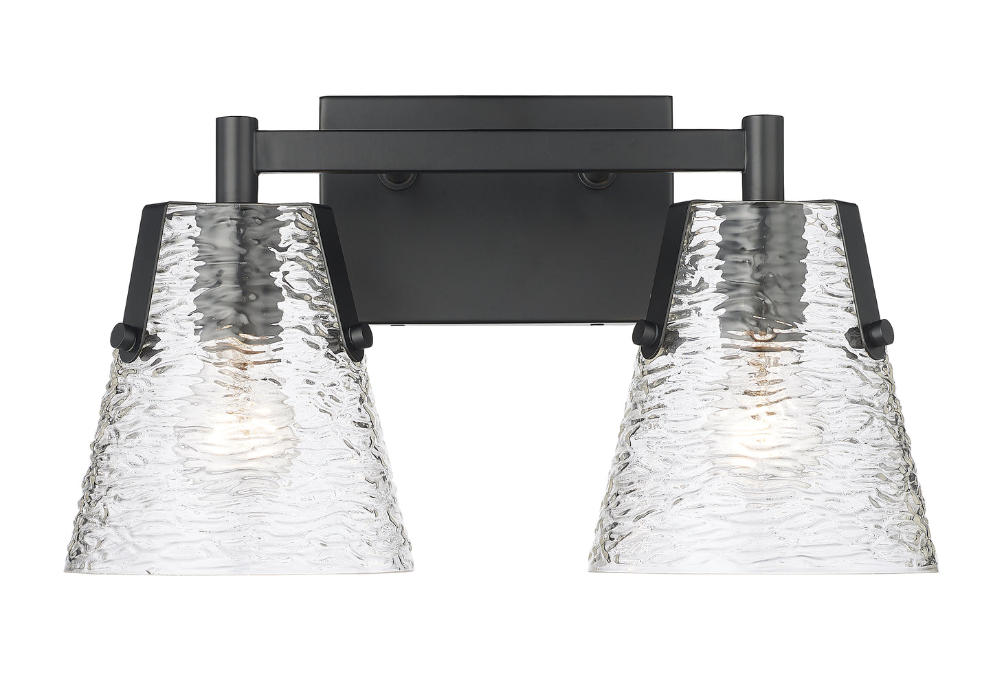 1101-2V-MB - Analia 2 Light 16" Vanity - Matte Black