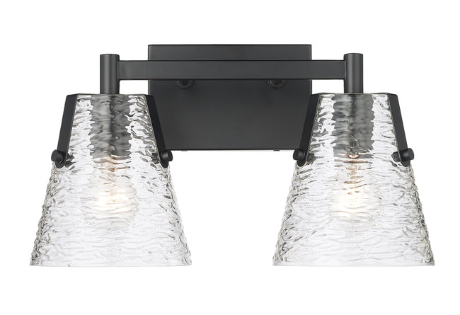 1101-2V-MB - Analia 2 Light 16" Vanity - Matte Black
