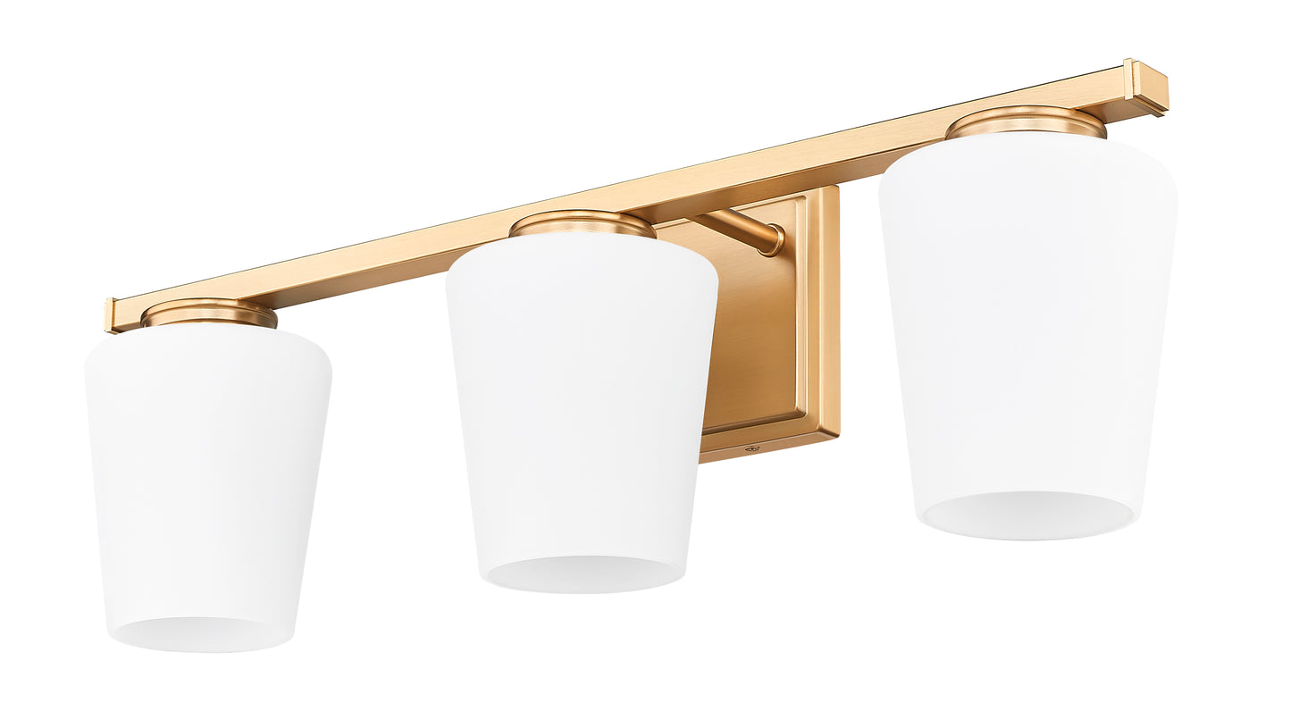 7703-3V-MGLD - Nextra 3 Light 24" Vanity - Modern Gold